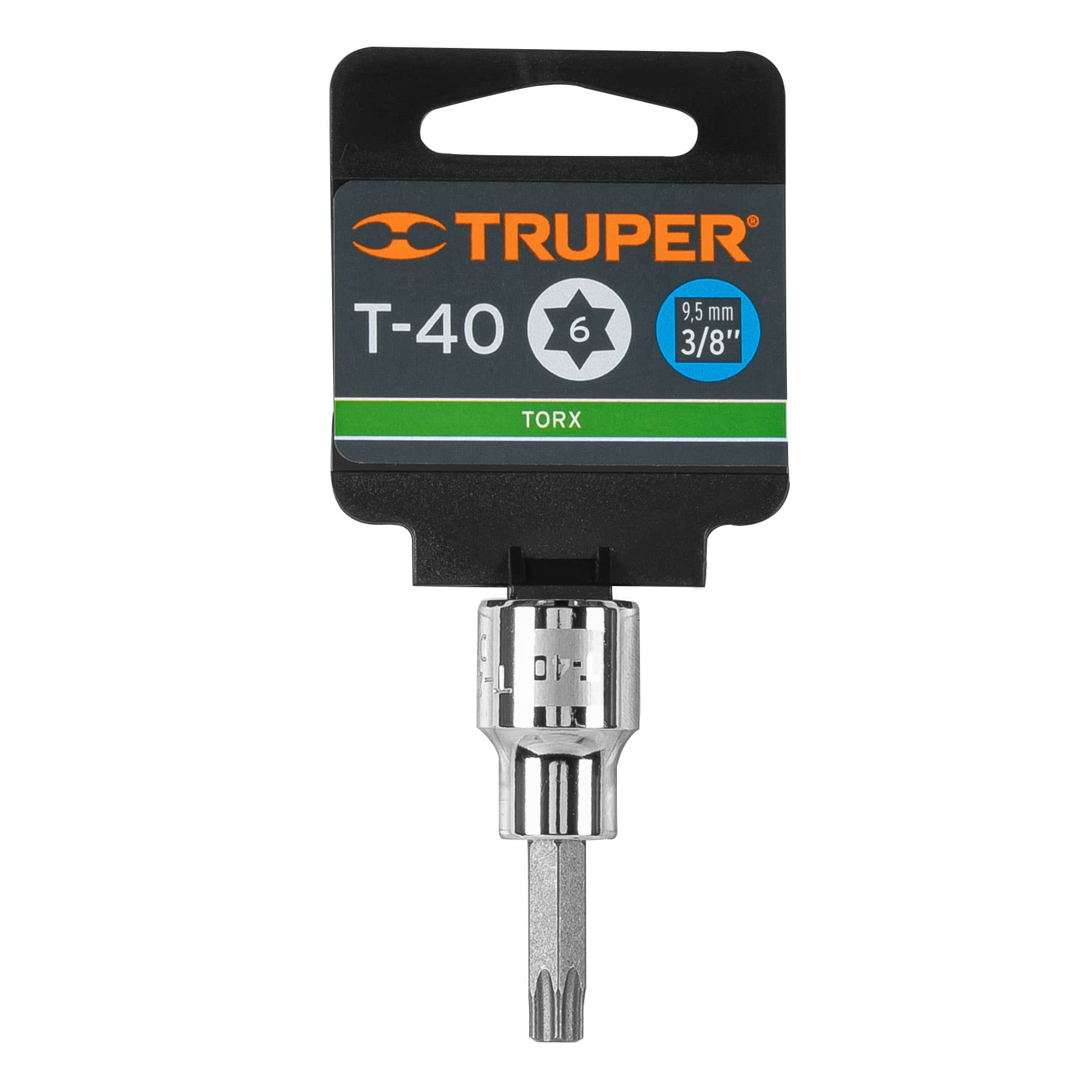 Dado punta torx T-40, cuadro 3/8", TRUPER