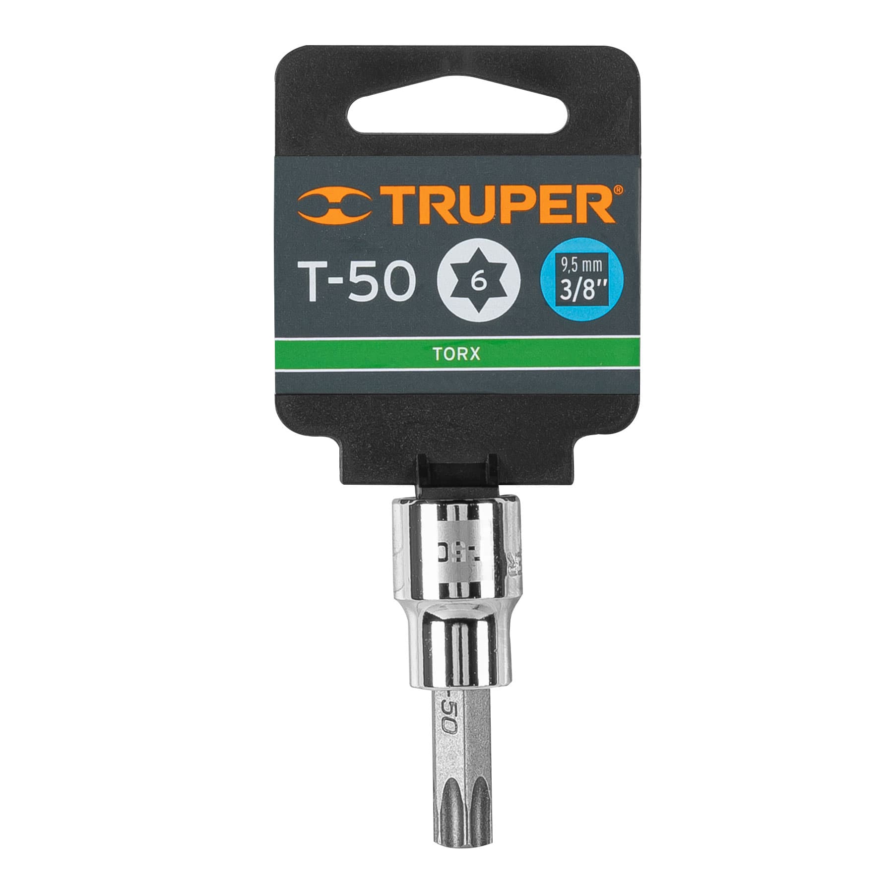 Dado punta torx T-50, cuadro 3/8", TRUPER
