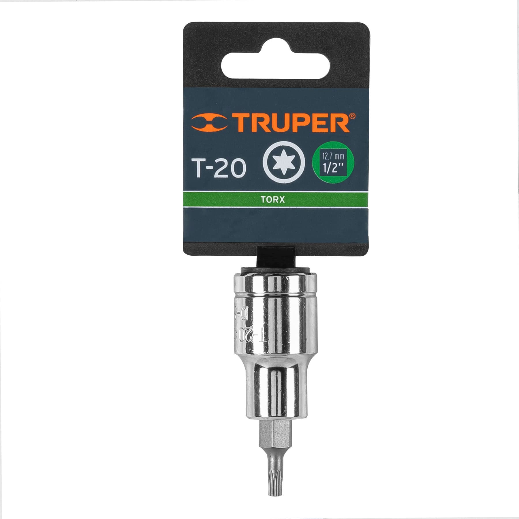 Dado punta torx T-20, cuadro 1/2", TRUPER