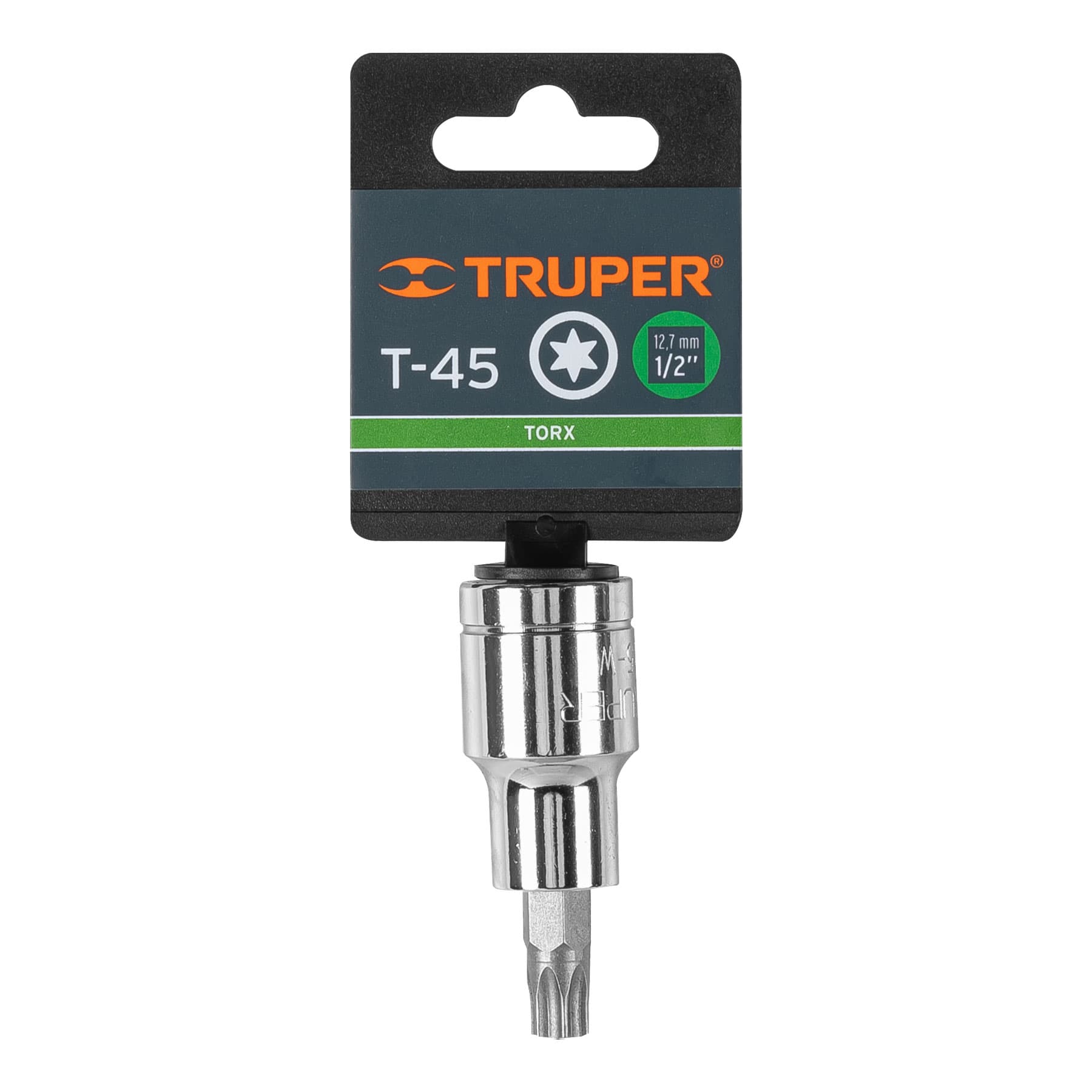 Dado punta torx T-45, cuadro 1/2", TRUPER