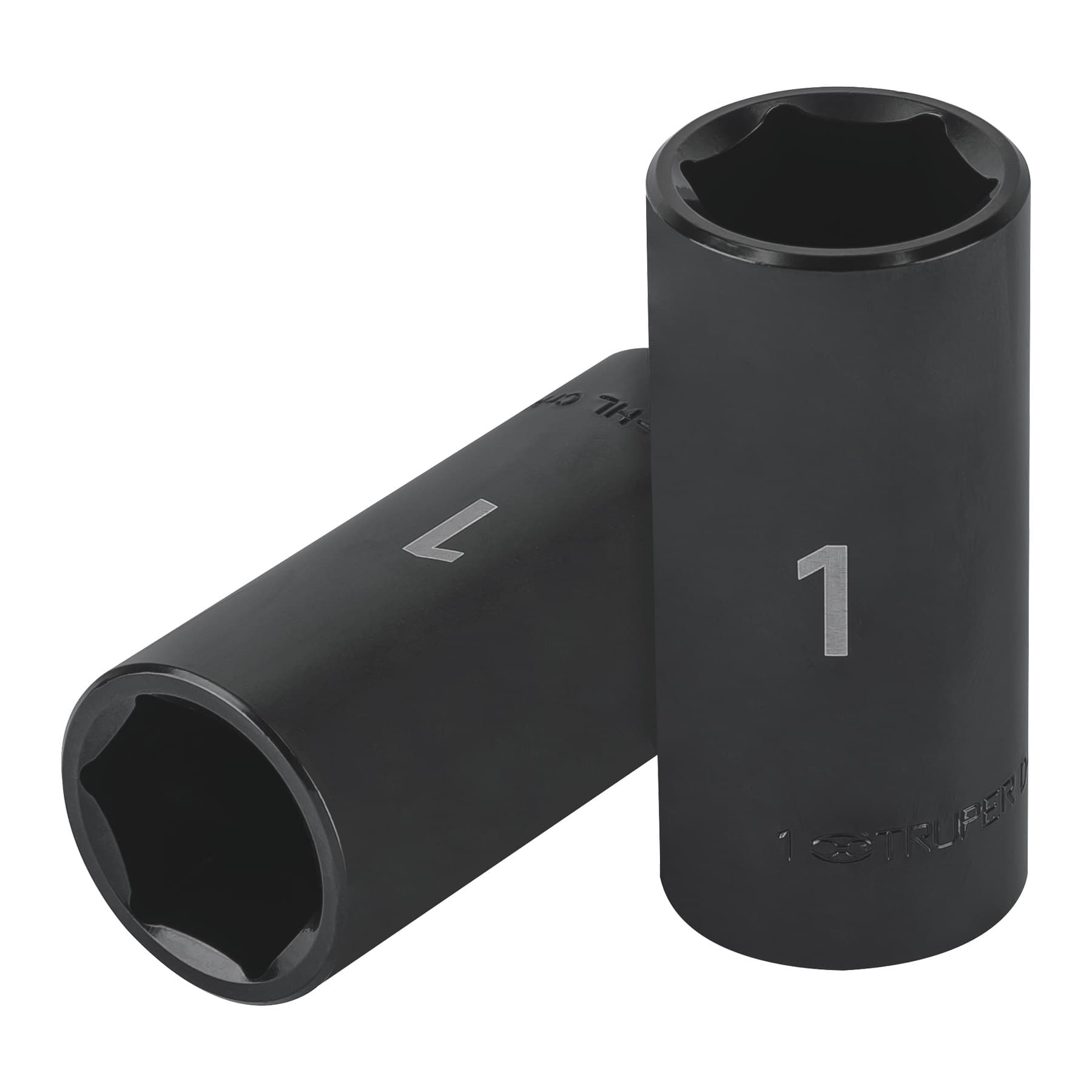 Dado largo impacto de 1", 6 puntas, cuadro 1/2", TRUPER