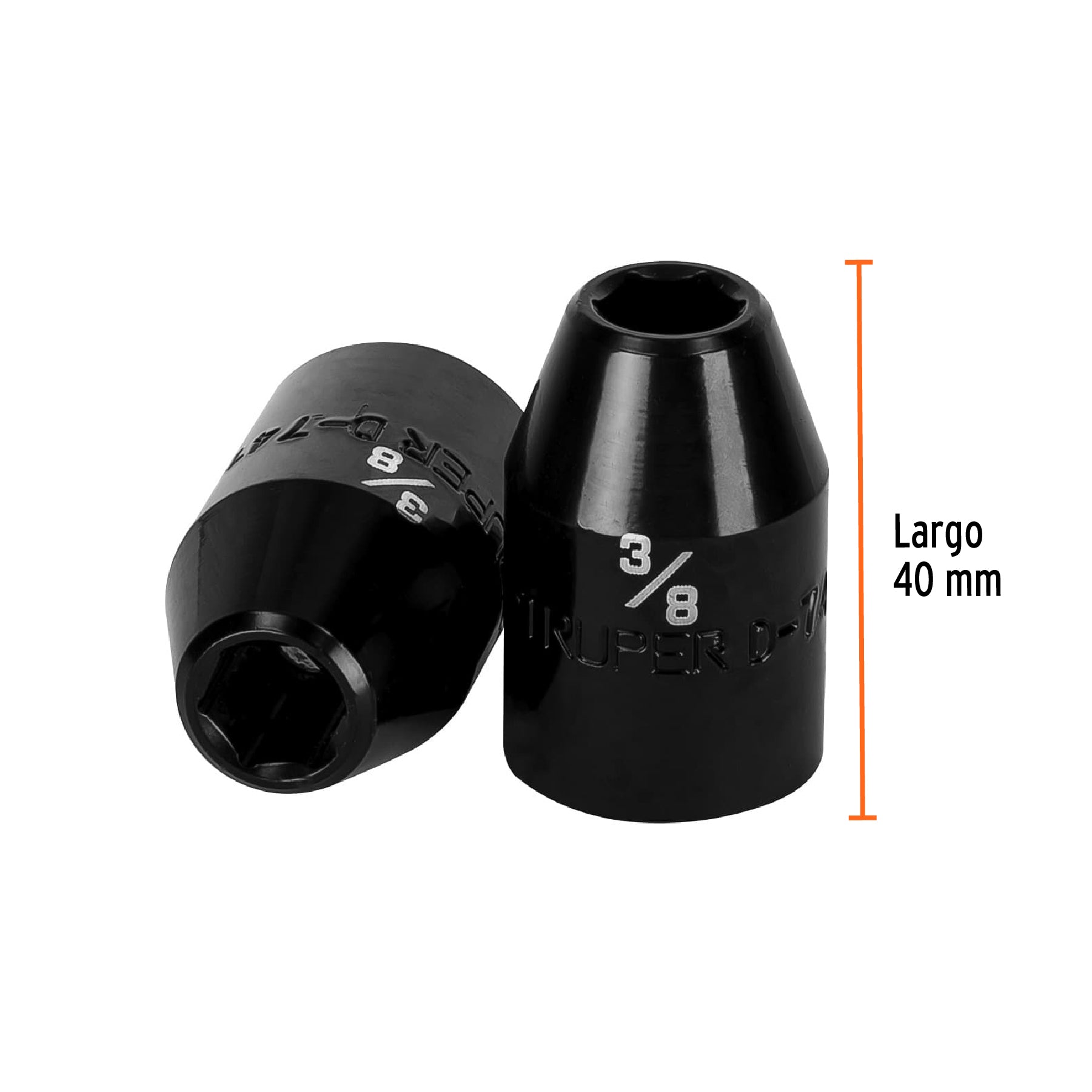 Dado de impacto de 3/8", 6 puntas, cuadro 1/2", TRUPER