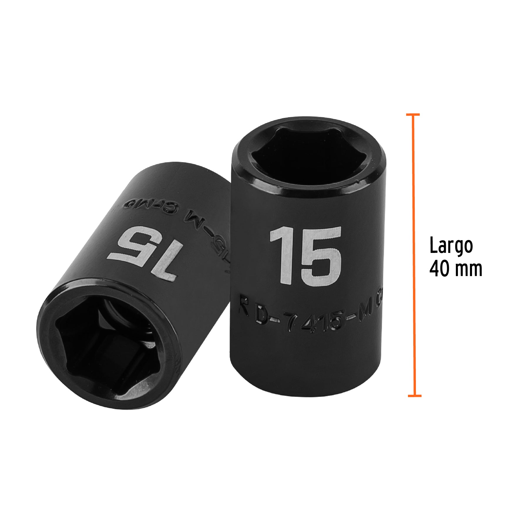 Dado cuadro 1/2" de impacto 6 puntas de 15 mm, TRUPER