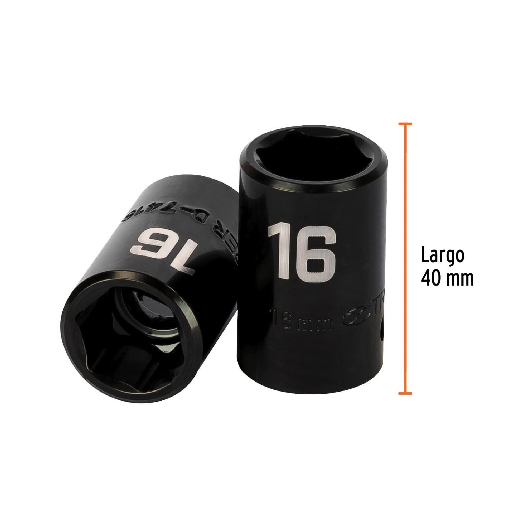 Dado cuadro 1/2" de impacto 6 puntas de 16 mm, TRUPER