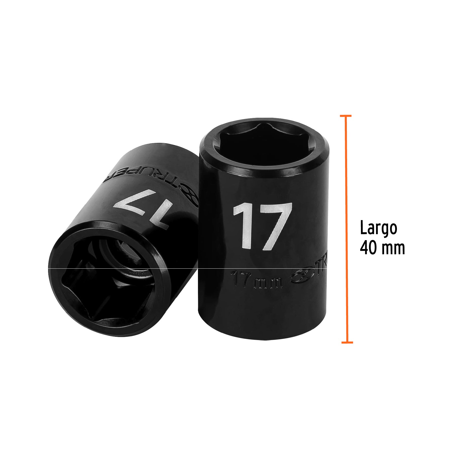 Dado cuadro 1/2" de impacto 6 puntas de 17 mm, TRUPER