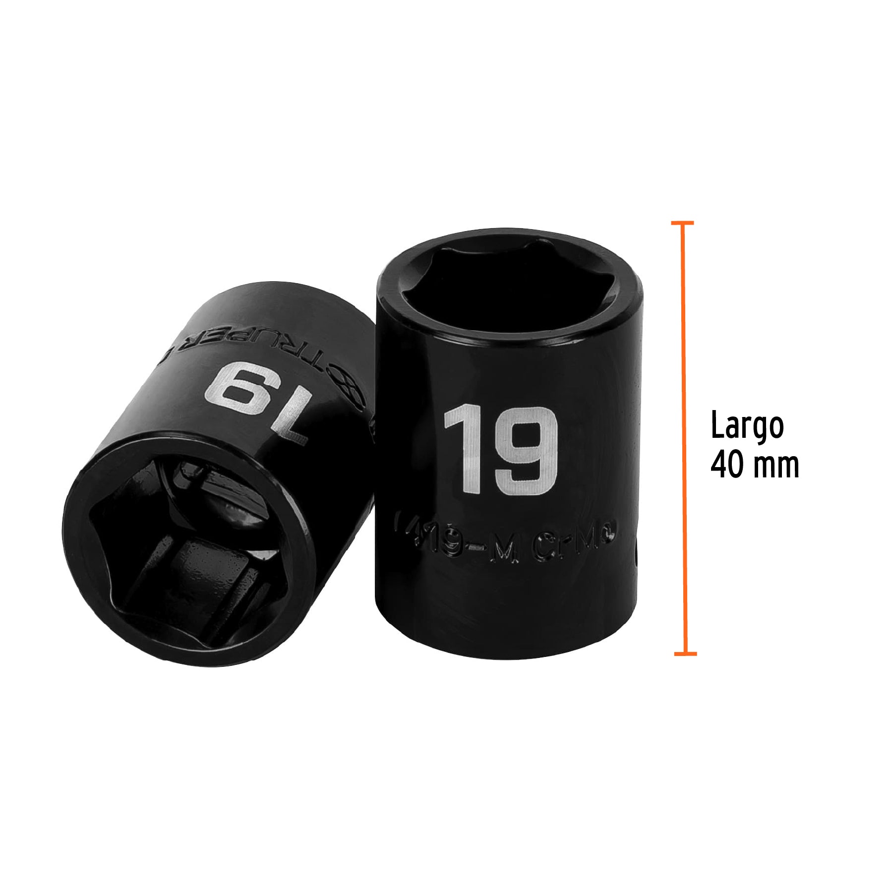 Dado cuadro 1/2" de impacto 6 puntas de 19 mm, TRUPER