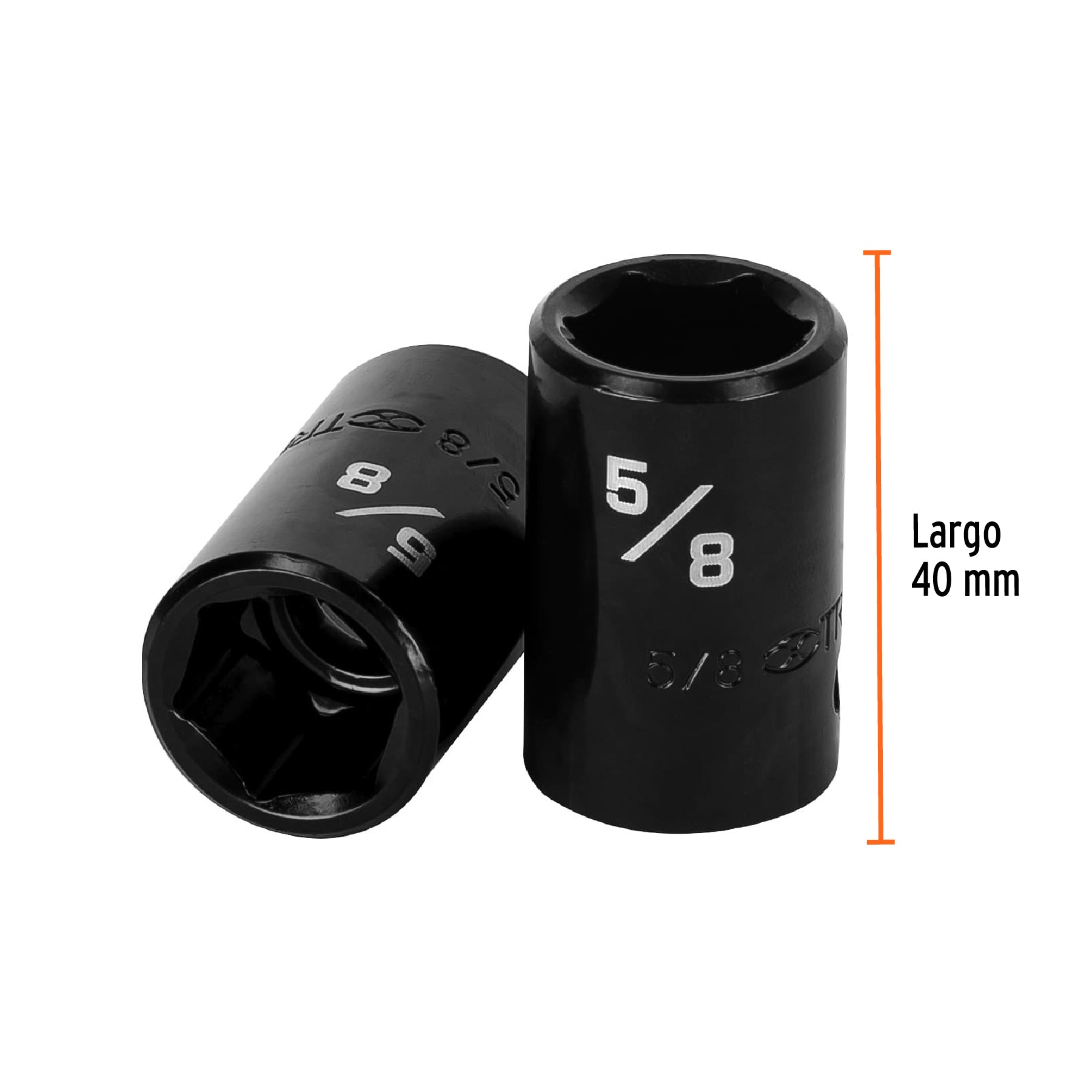 Dado de impacto de 5/8", 6 puntas cuadro 1/2", TRUPER