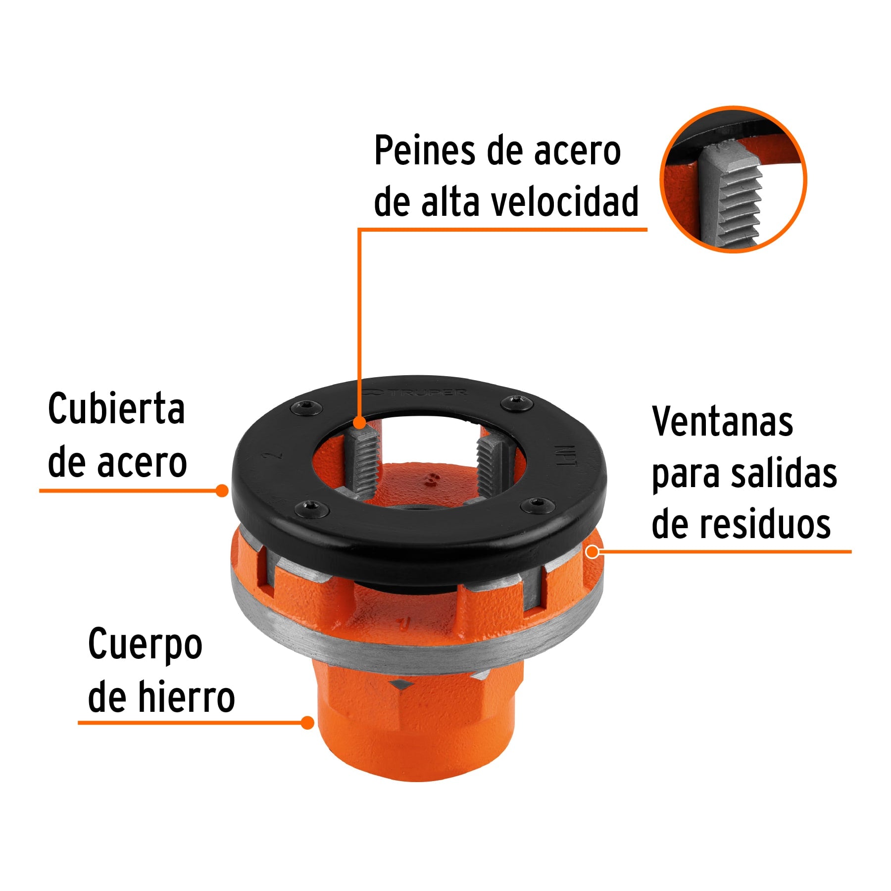 Dado 2" para tarrajas TA-850 y TA-851, TRUPER
