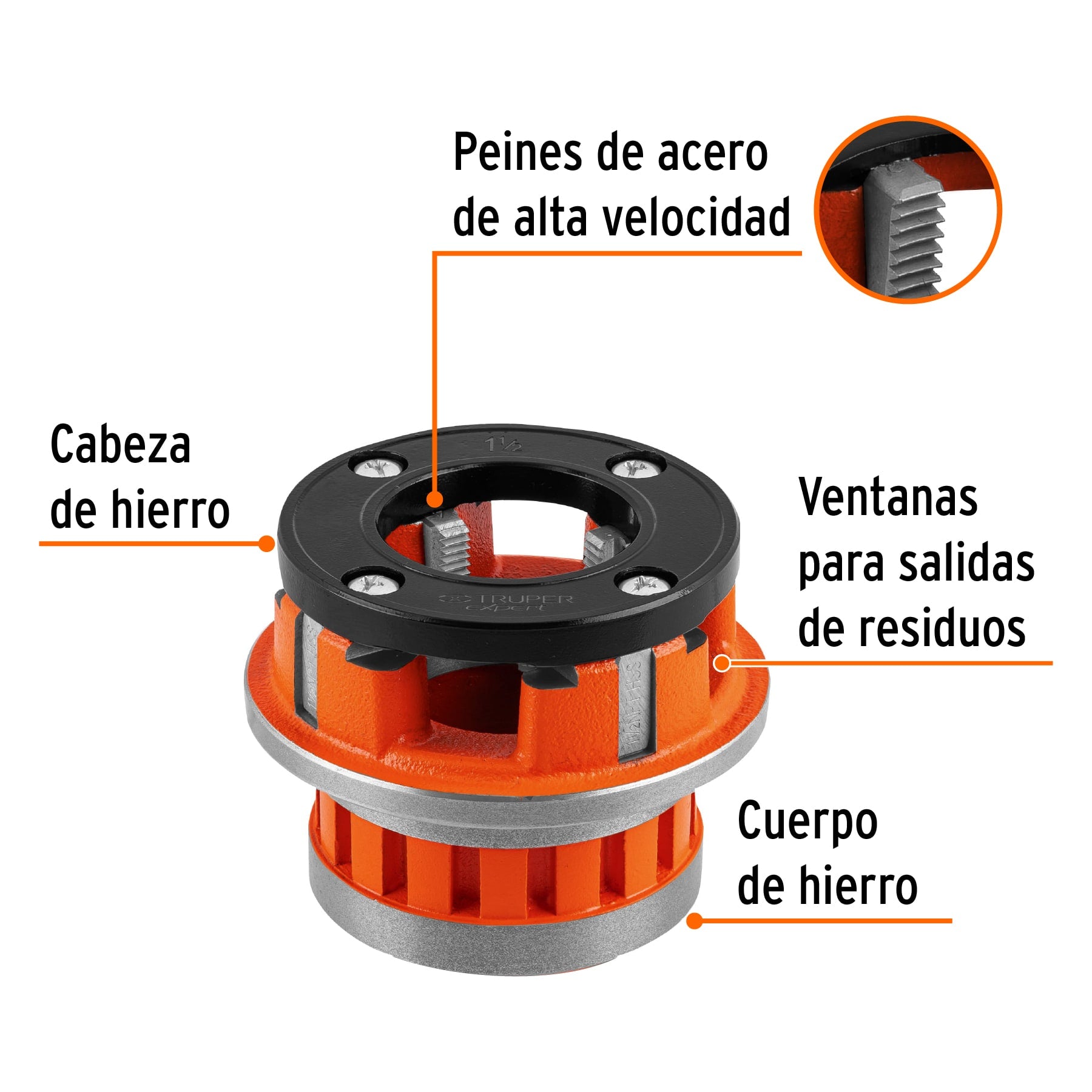 Dado de 1-1/2" para tarrajas T-852X, TRUPER EXPERT