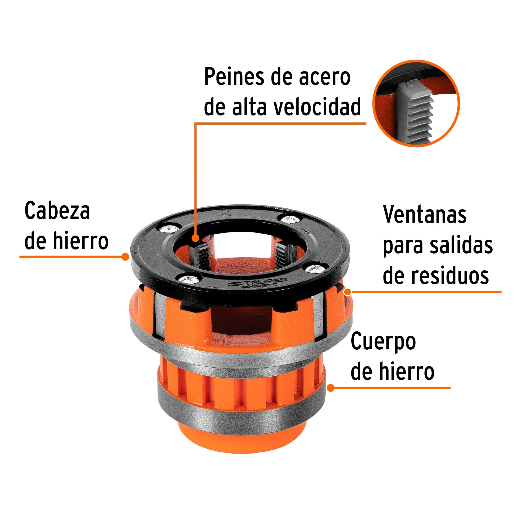 Dado de 2" para tarrajas T-852X, TRUPER EXPERT