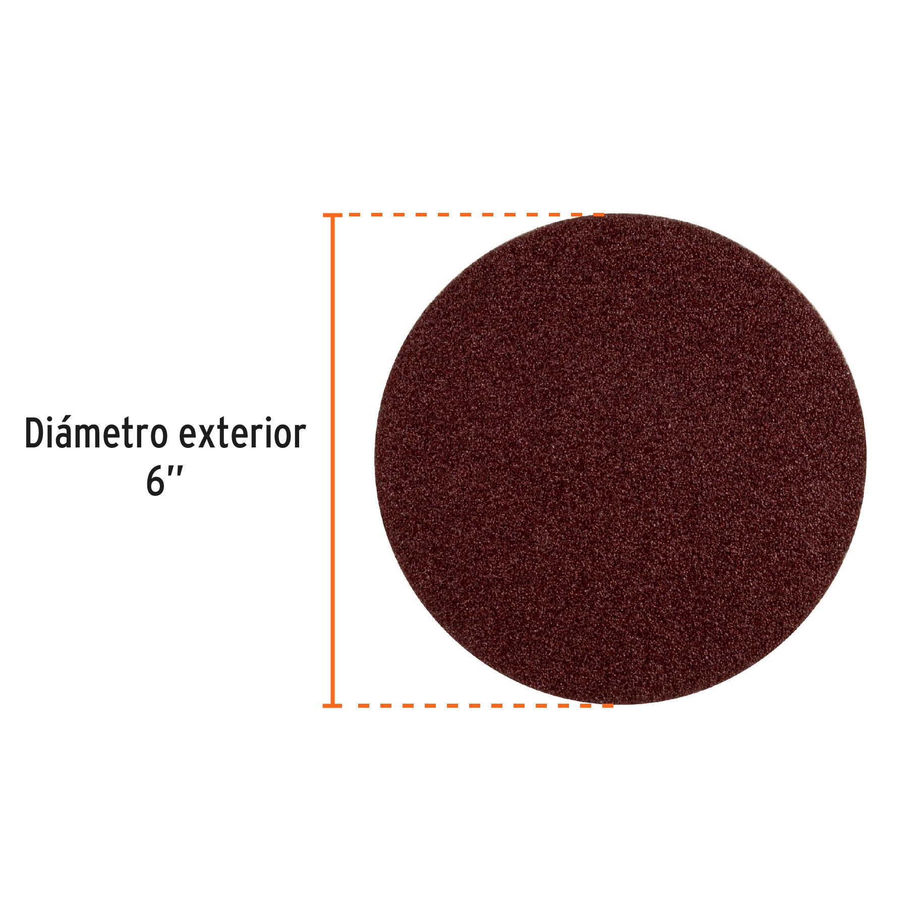 Paquete con 3 discos de lija 6" grano 60, para PUL-4X6T