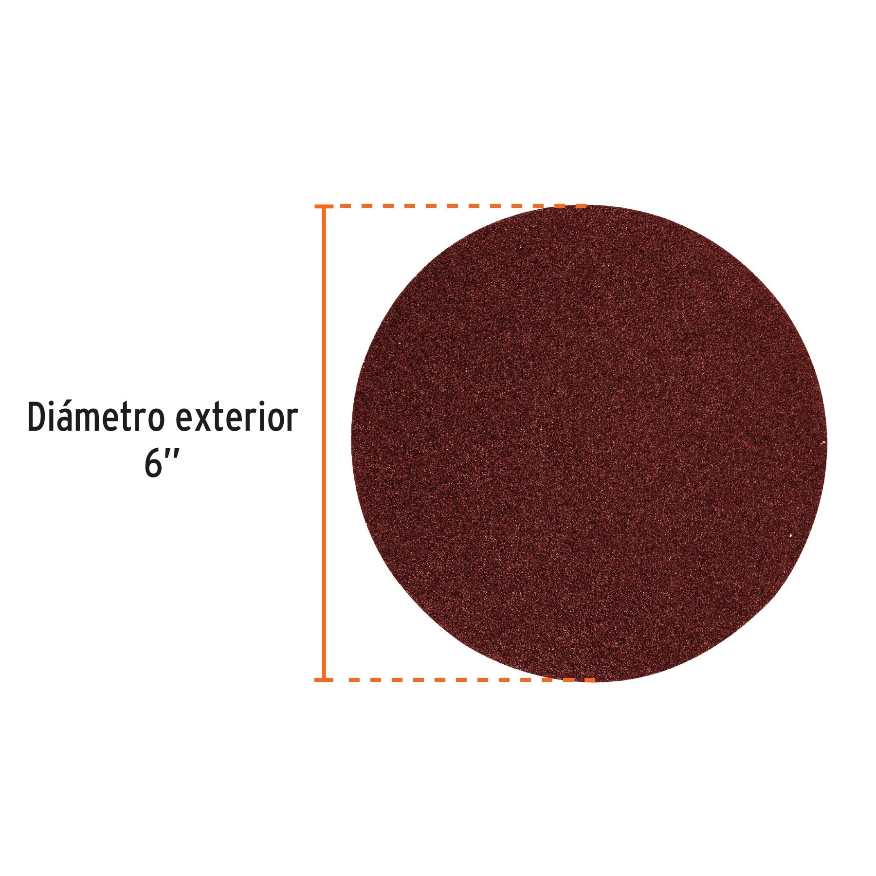 Paquete con 3 discos de lija 6" grano 80, para PUL-4X6T