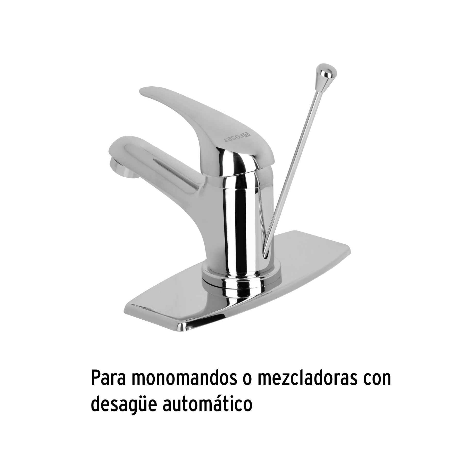 Contra para lavabo, con rebosadero,sistema automático, cromo