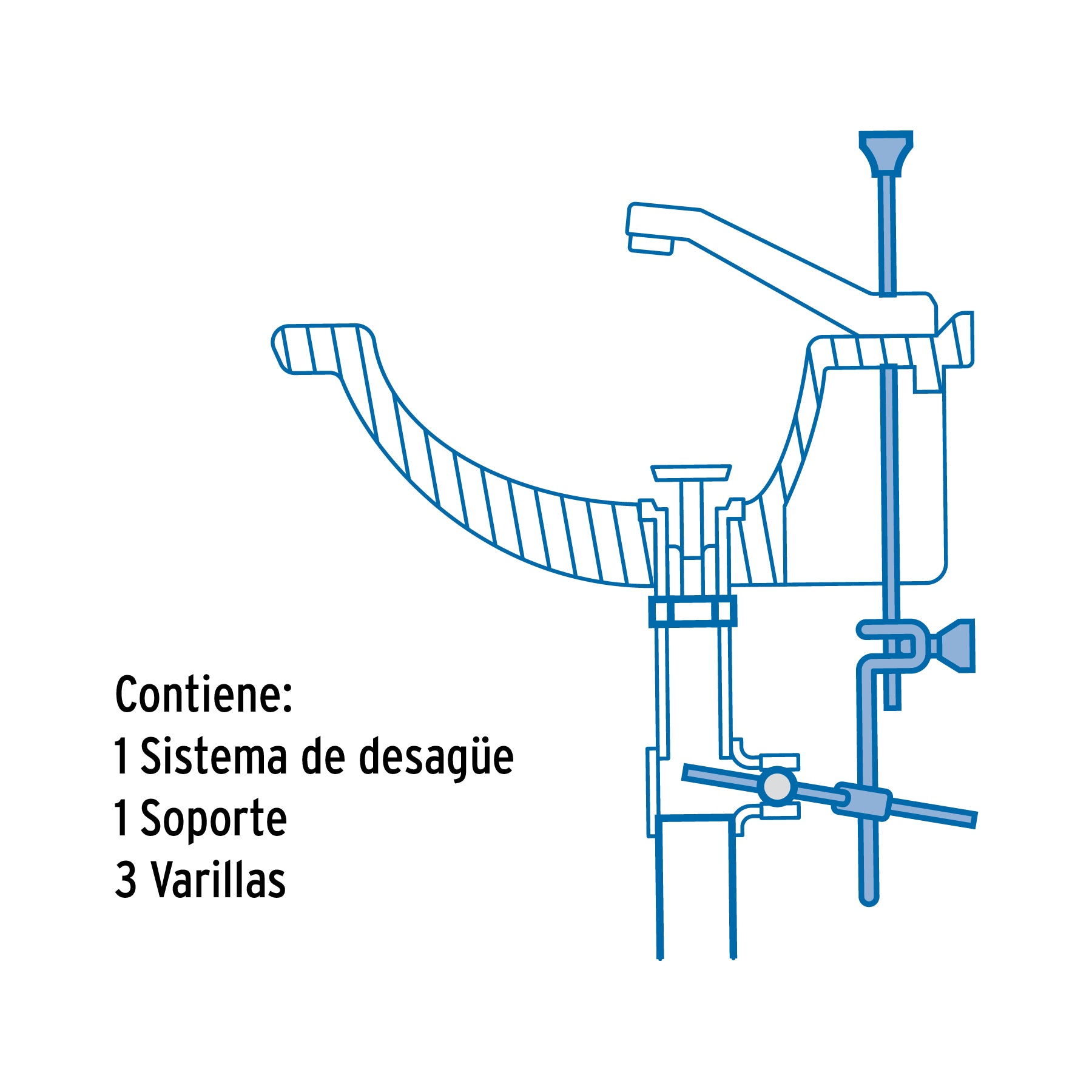 Contra para lavabo, con rebosadero,sistema automático, cromo
