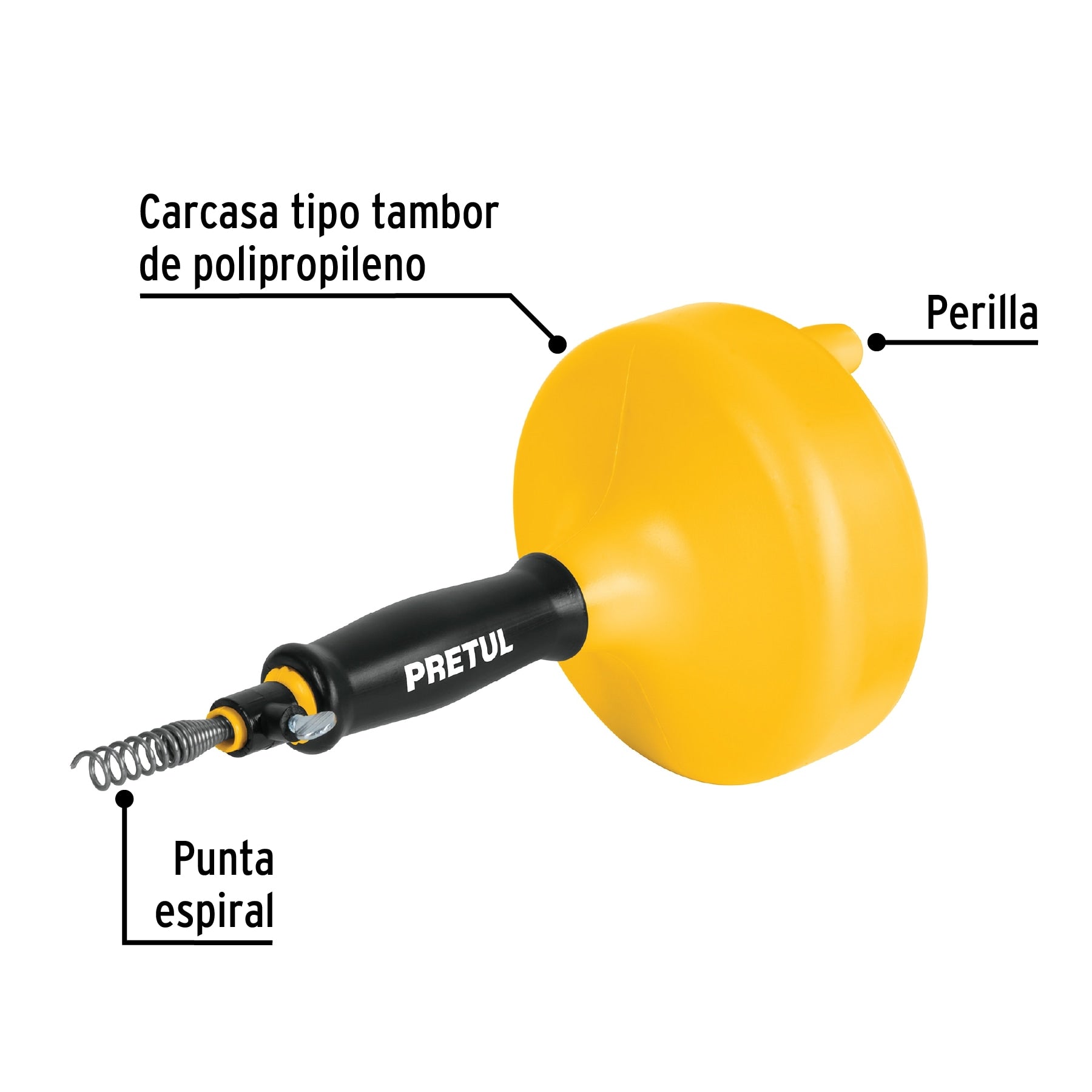 Destapacaños de 4.5 m manual, PRETUL