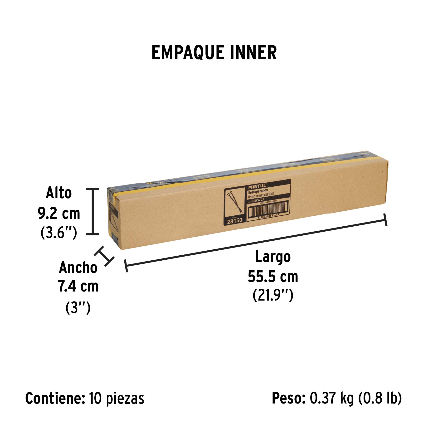 Juegos de 2 destapacaños manuales, PRETUL - Empaque