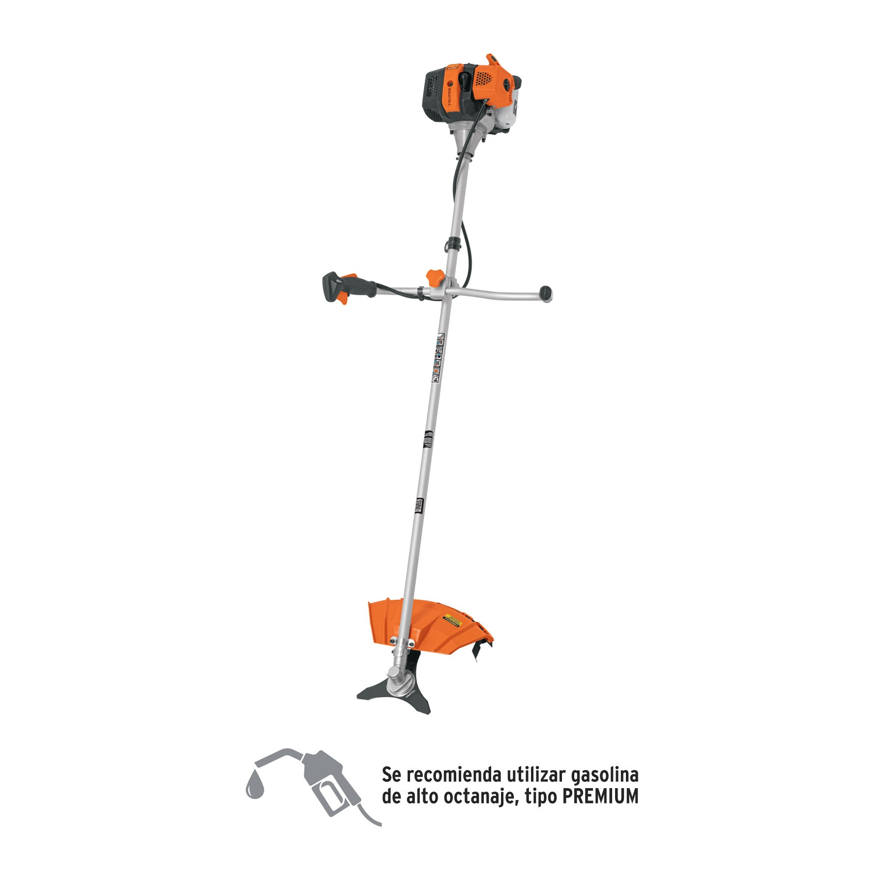 Desmalezadora a gasolina 43 cc mango "bici", 18" corte