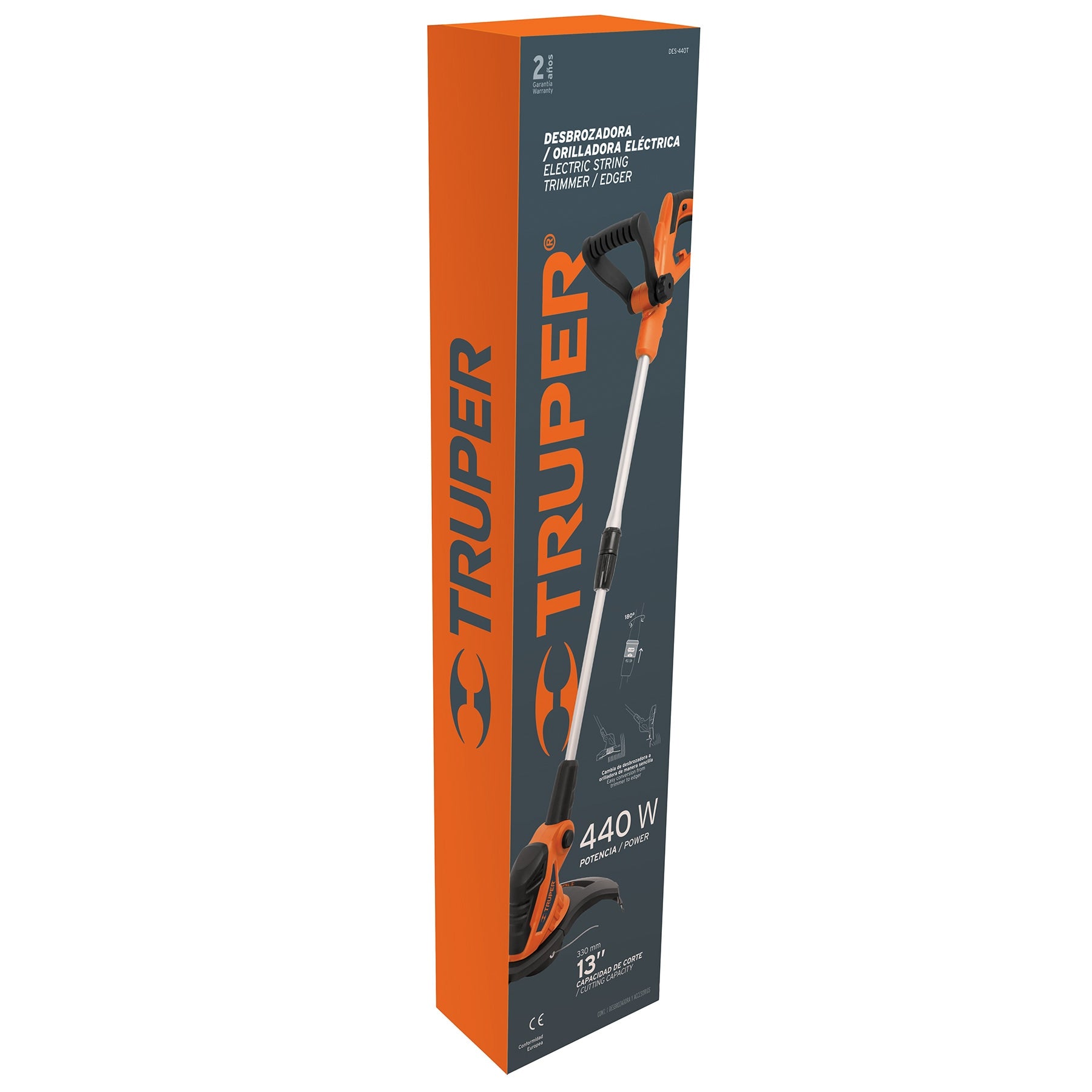 Desbrozadora eléctrica 450 W mango "D", 13" de corte