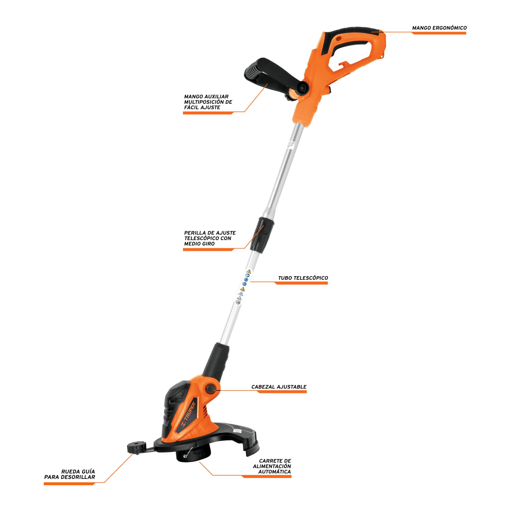 Desbrozadora eléctrica 450 W mango "D", 13" de corte