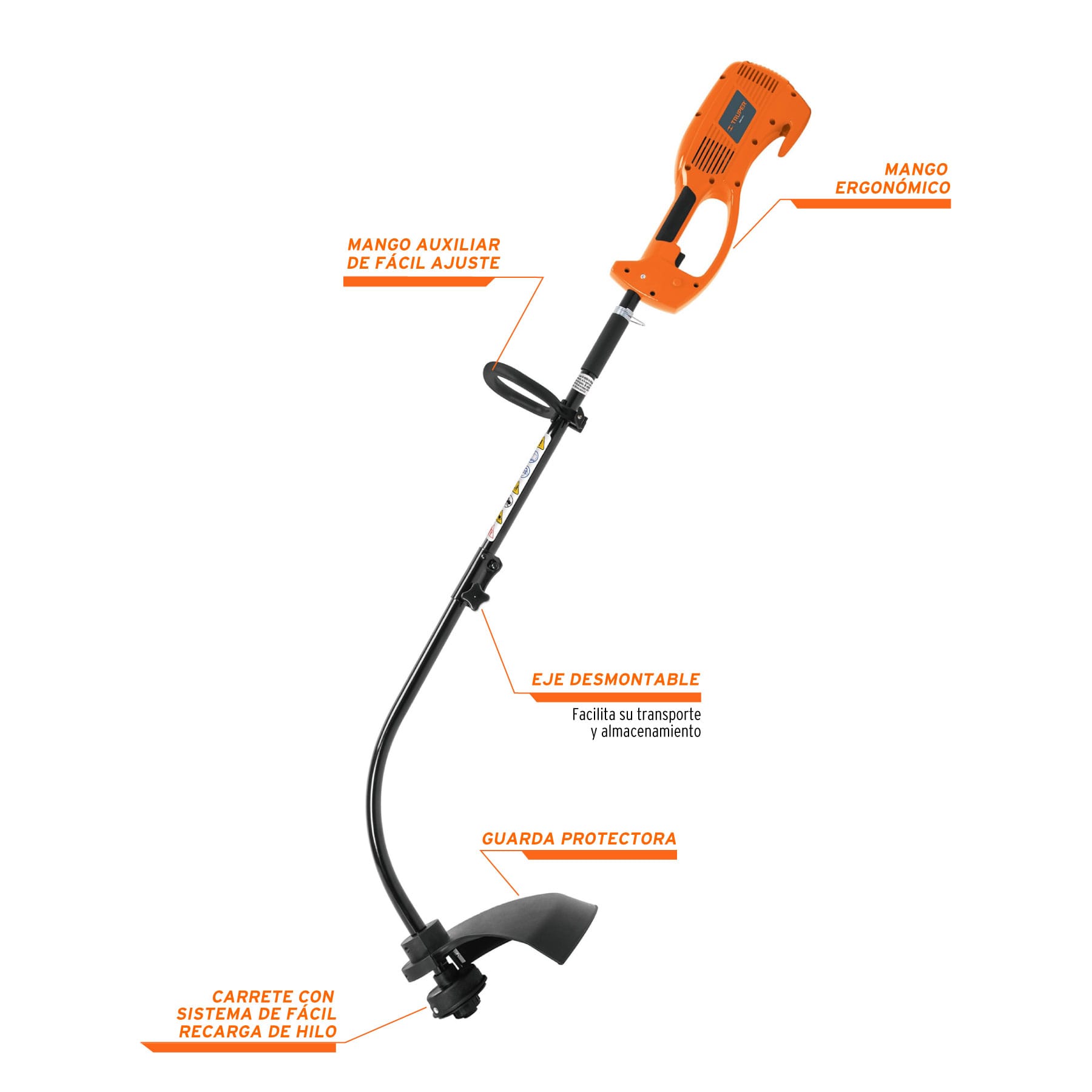 Desbrozadora eléctrica 600 W mango "D", 15" de corte