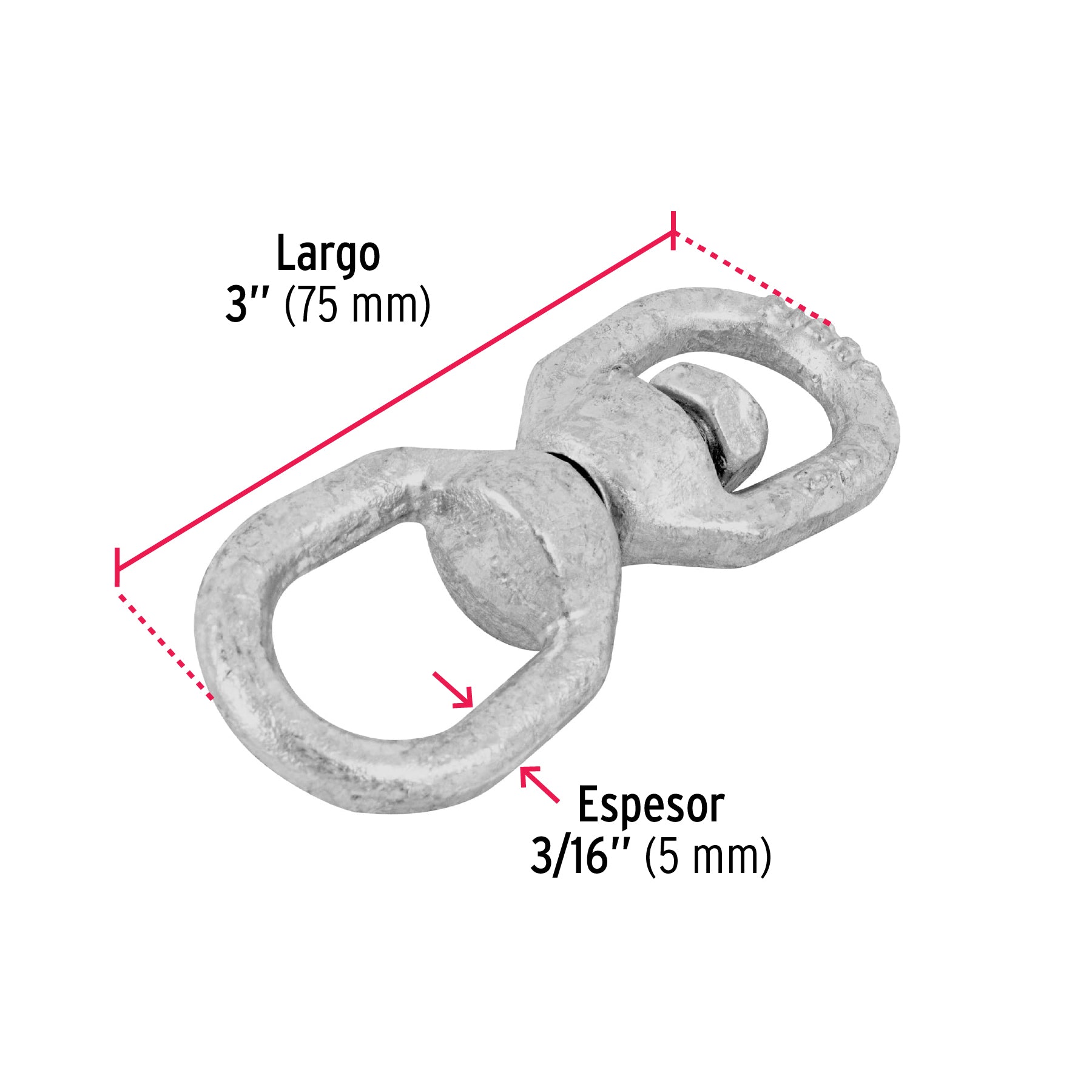 Destorcedor forjado de 3/16", FIERO