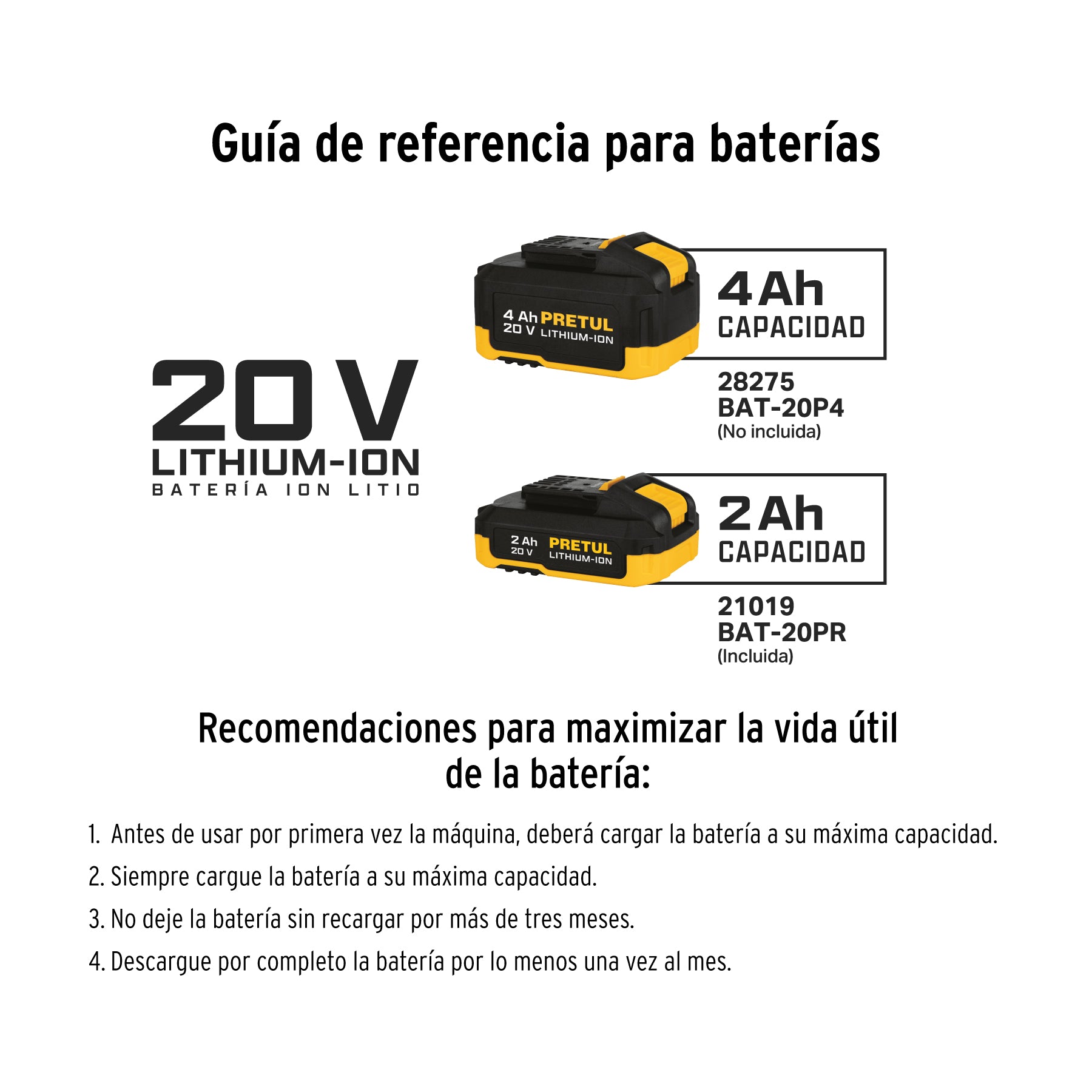 Desbrozadora inalámbrica 20V, 1 batería 2Ah, 1 carg. PRETUL
