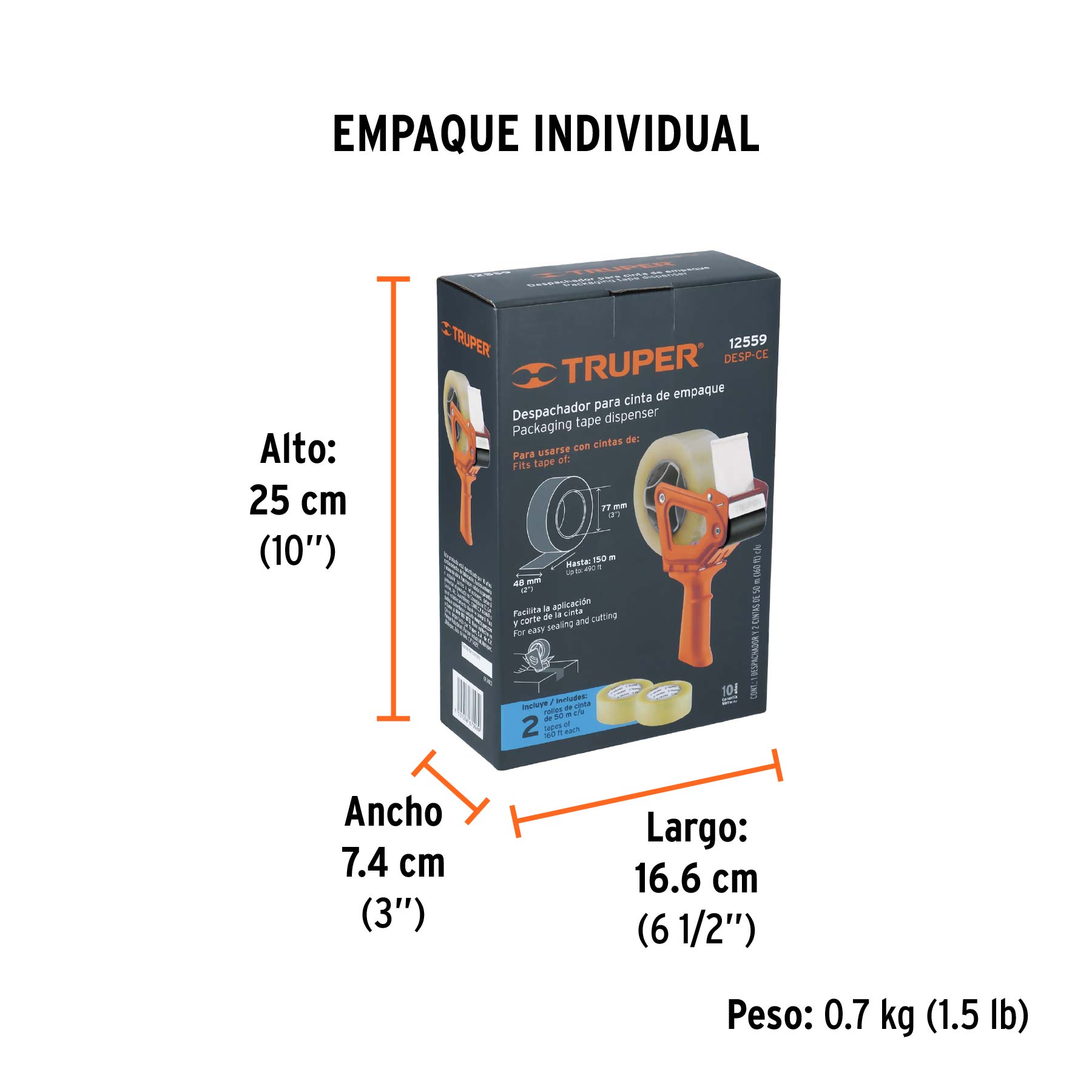 Despachador de cinta empaque, TRUPER - Empaque