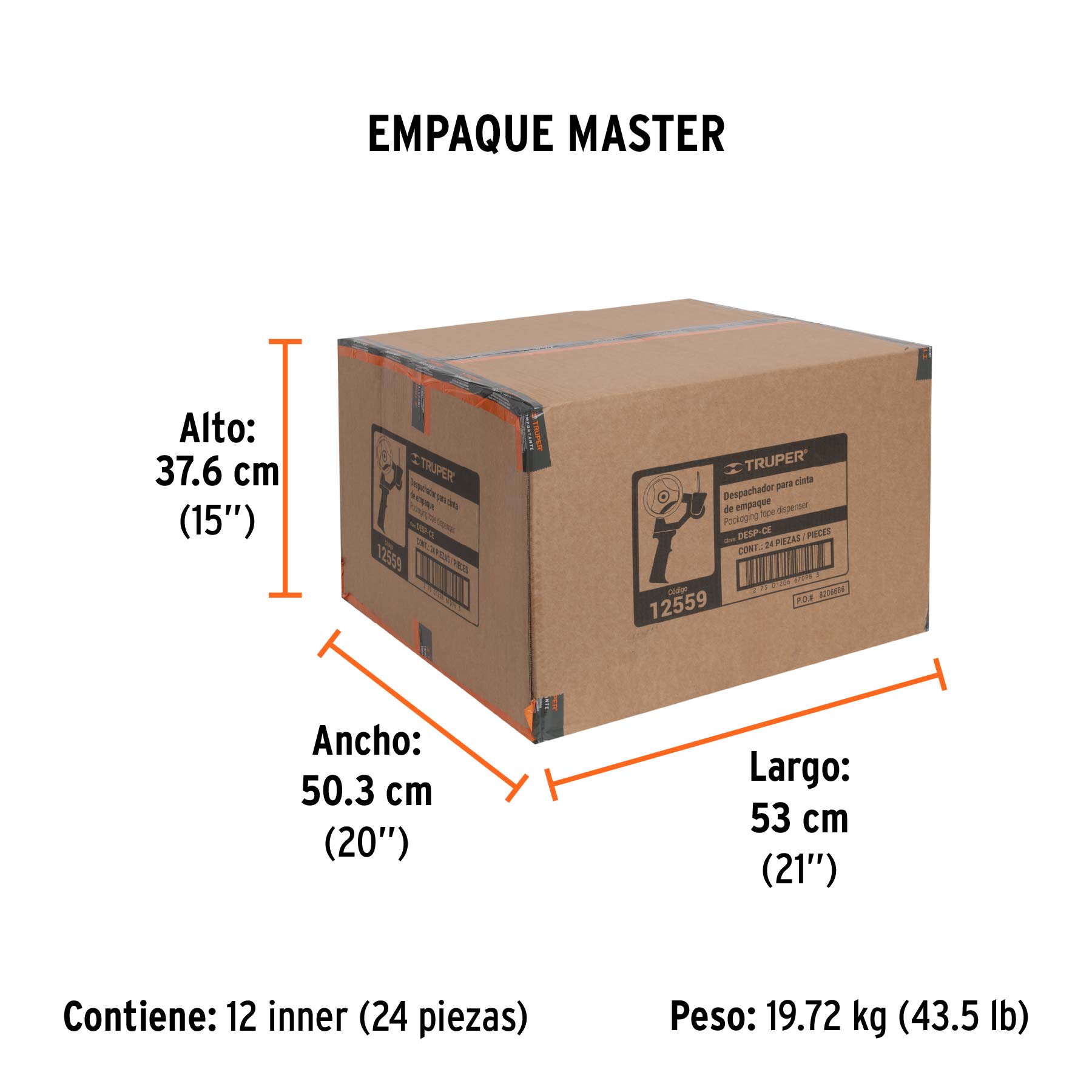 Despachador de cinta empaque, TRUPER - Empaque