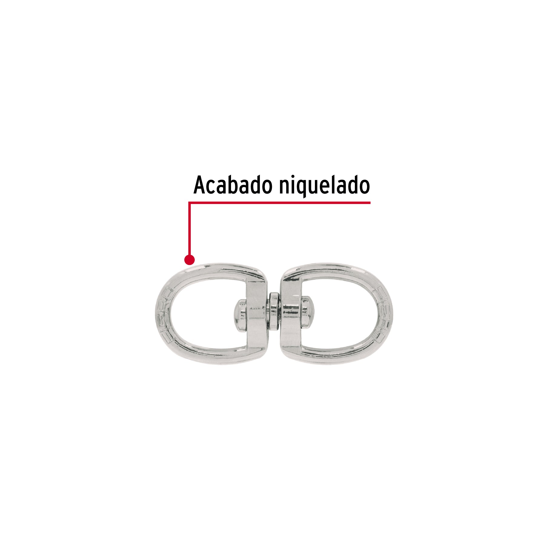 Destorcedor metálico de 1/4", FIERO