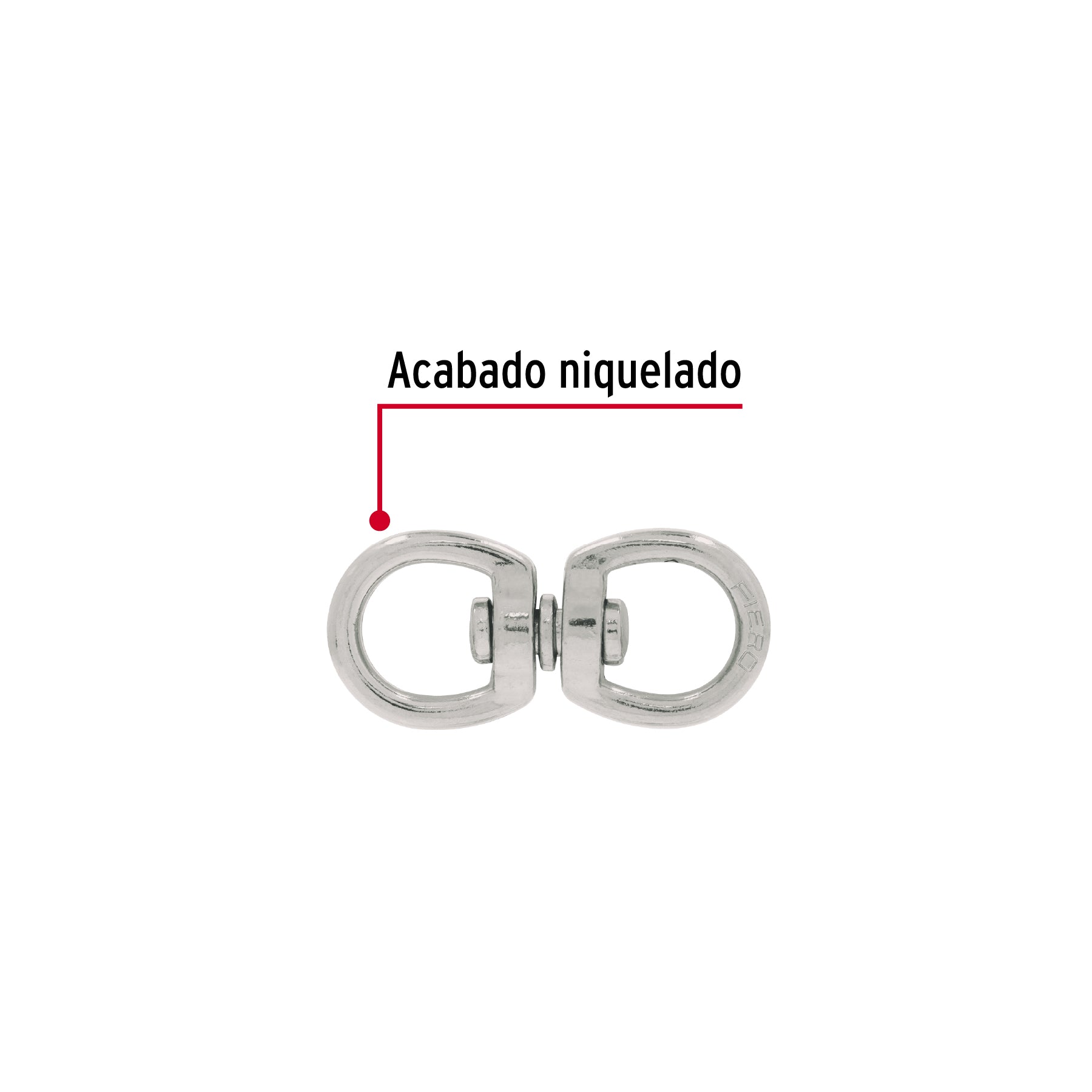 Destorcedor metálico de 3/16", FIERO