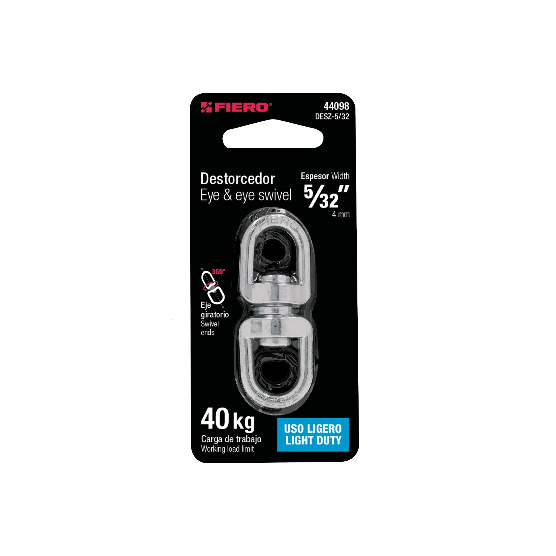 Destorcedor metálico de 5/32", FIERO