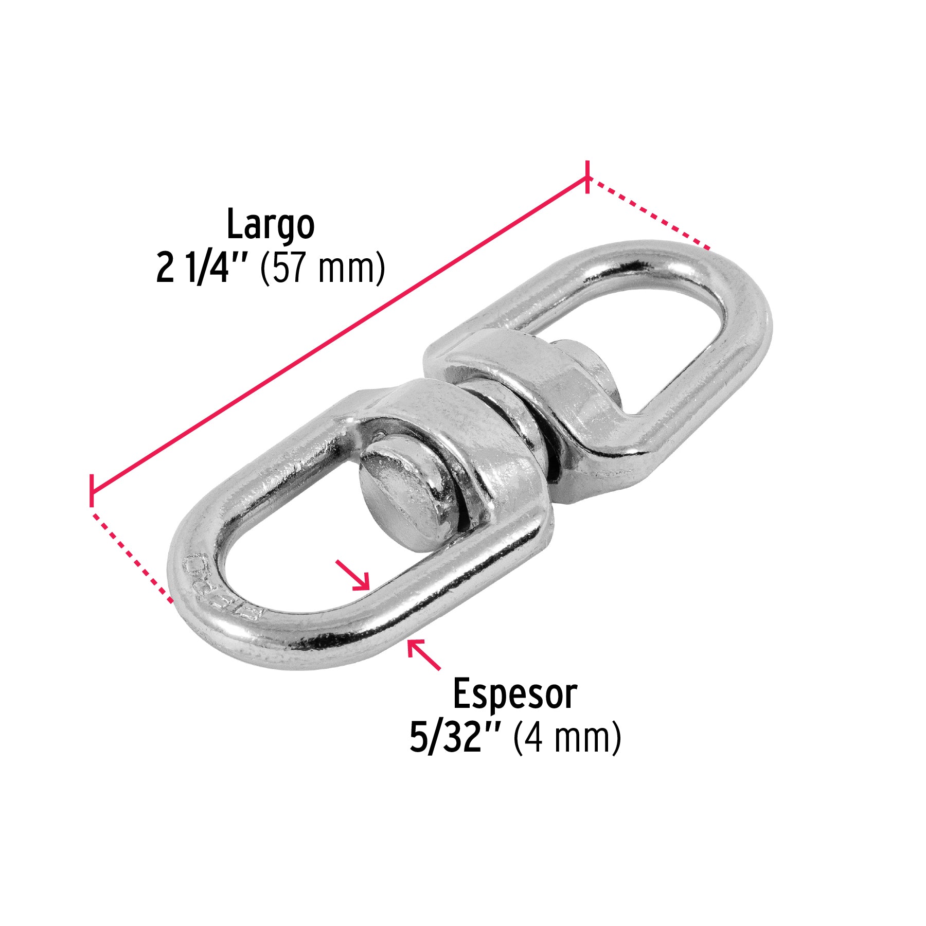 Destorcedor metálico de 5/32", FIERO