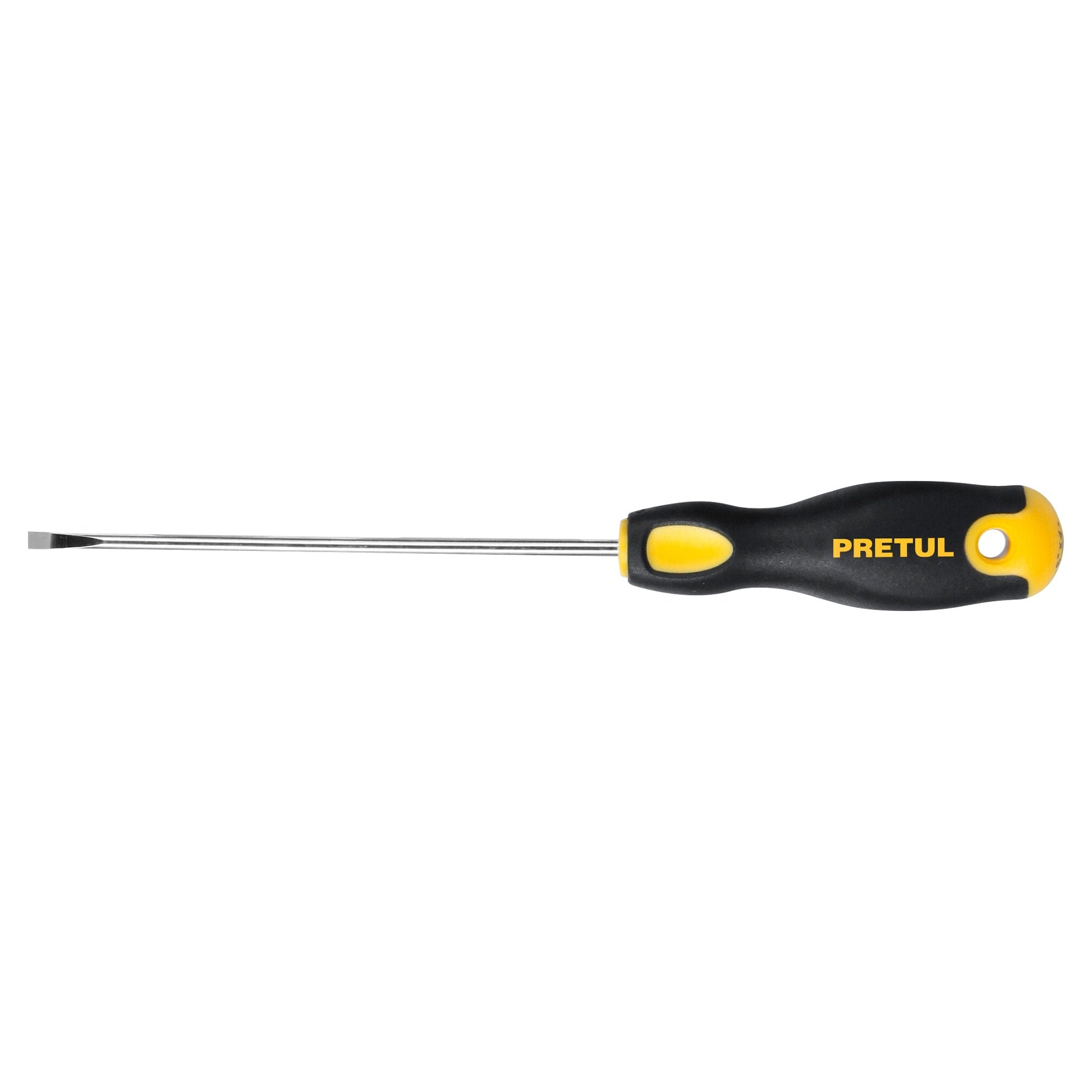 Desarmador cabinet 1/8 x 4" mango Comfort Grip, PRETUL
