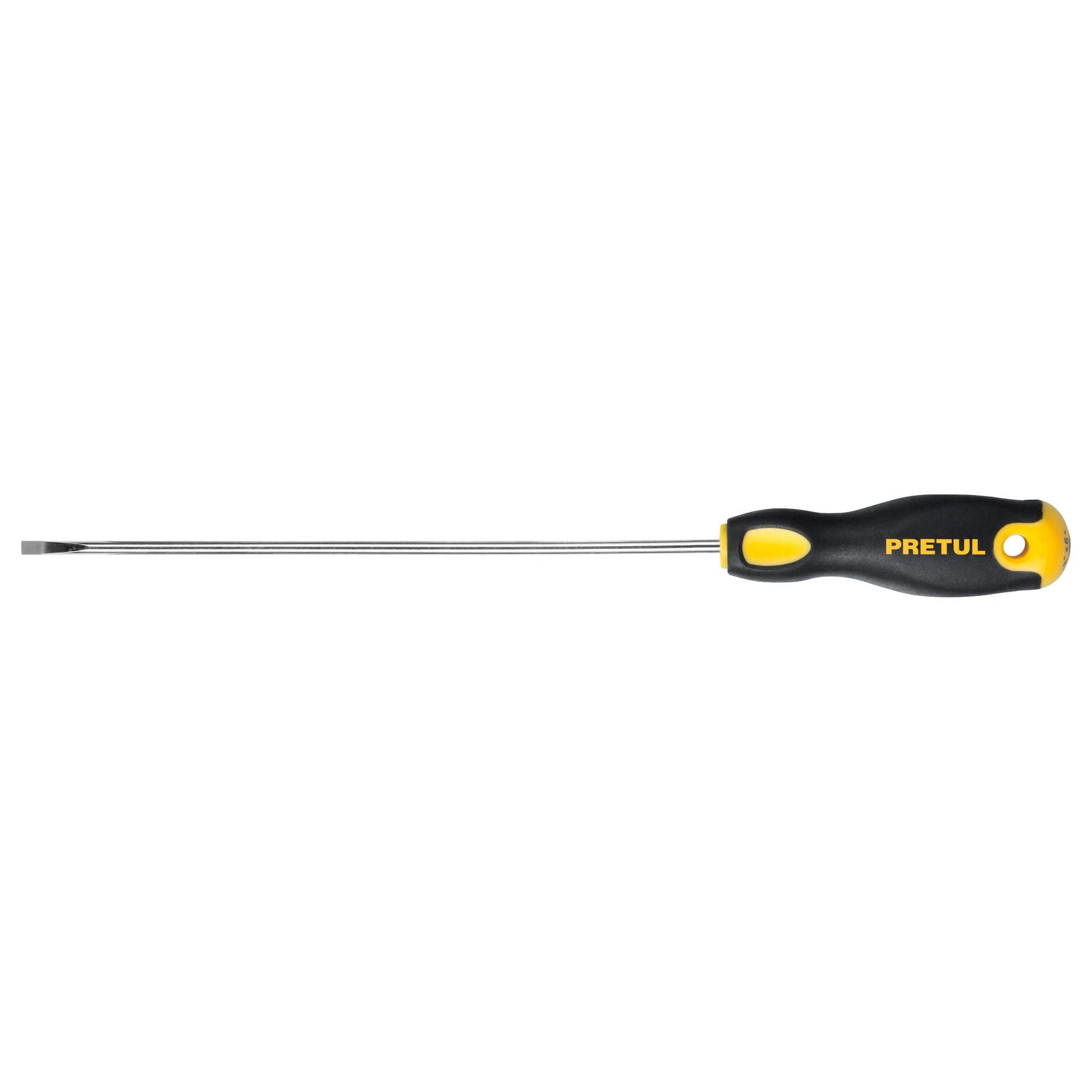 Desarmador cabinet 1/8 x 6" mango Comfort Grip, PRETUL