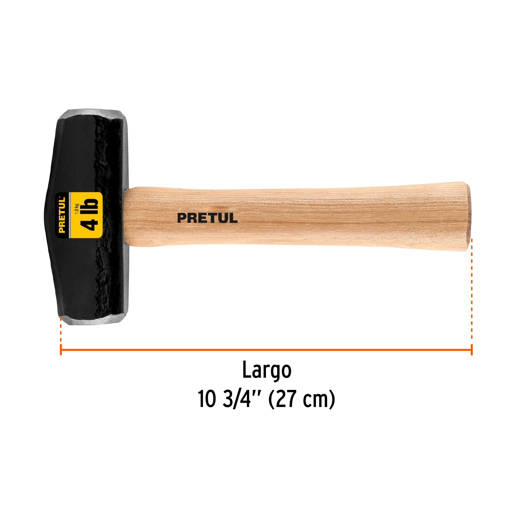 Marro tipo Nevada 4 lbs. mango 10-3/4", PRETUL