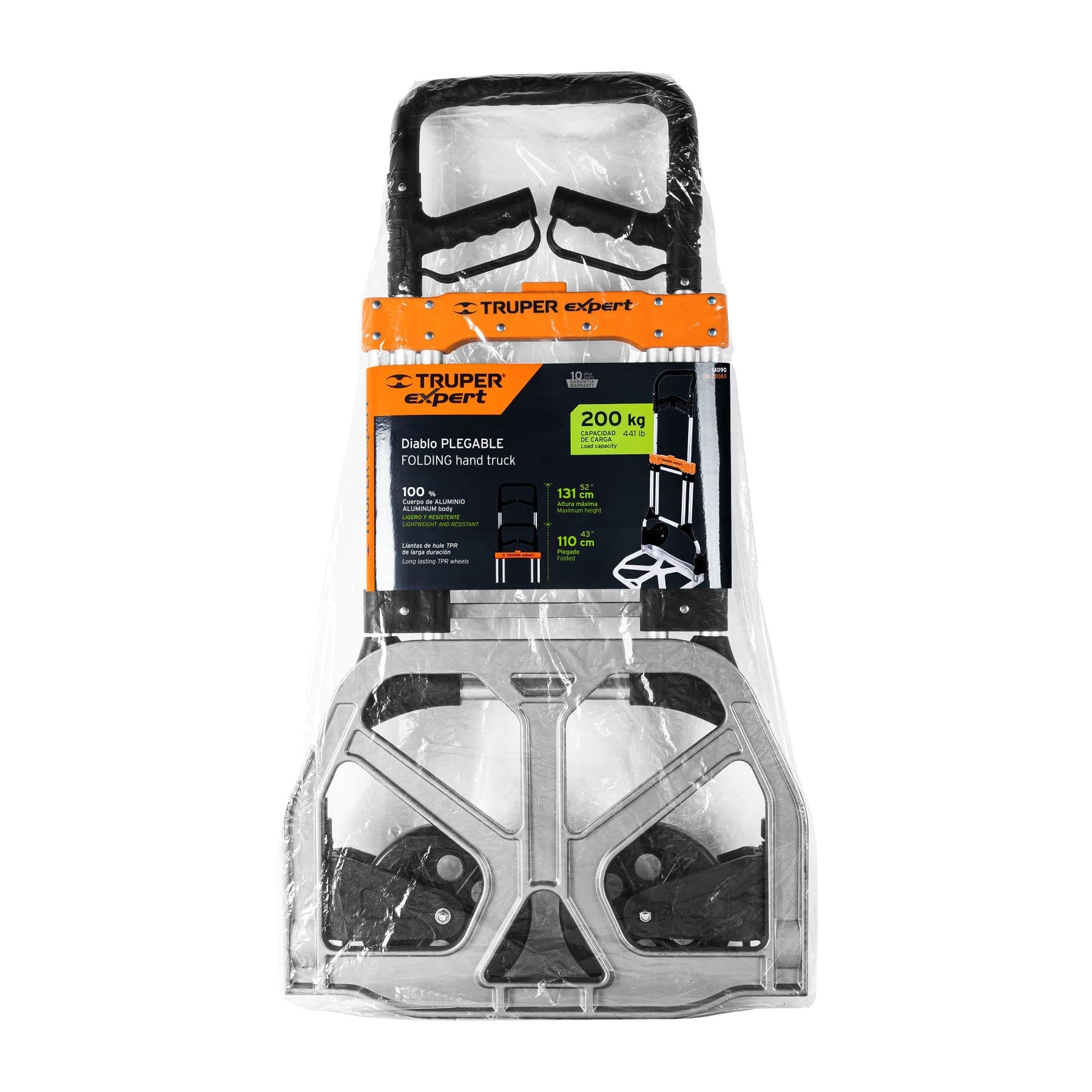 Diablo de carga, plegable de aluminio, 200 kg, TRUPER EXPERT