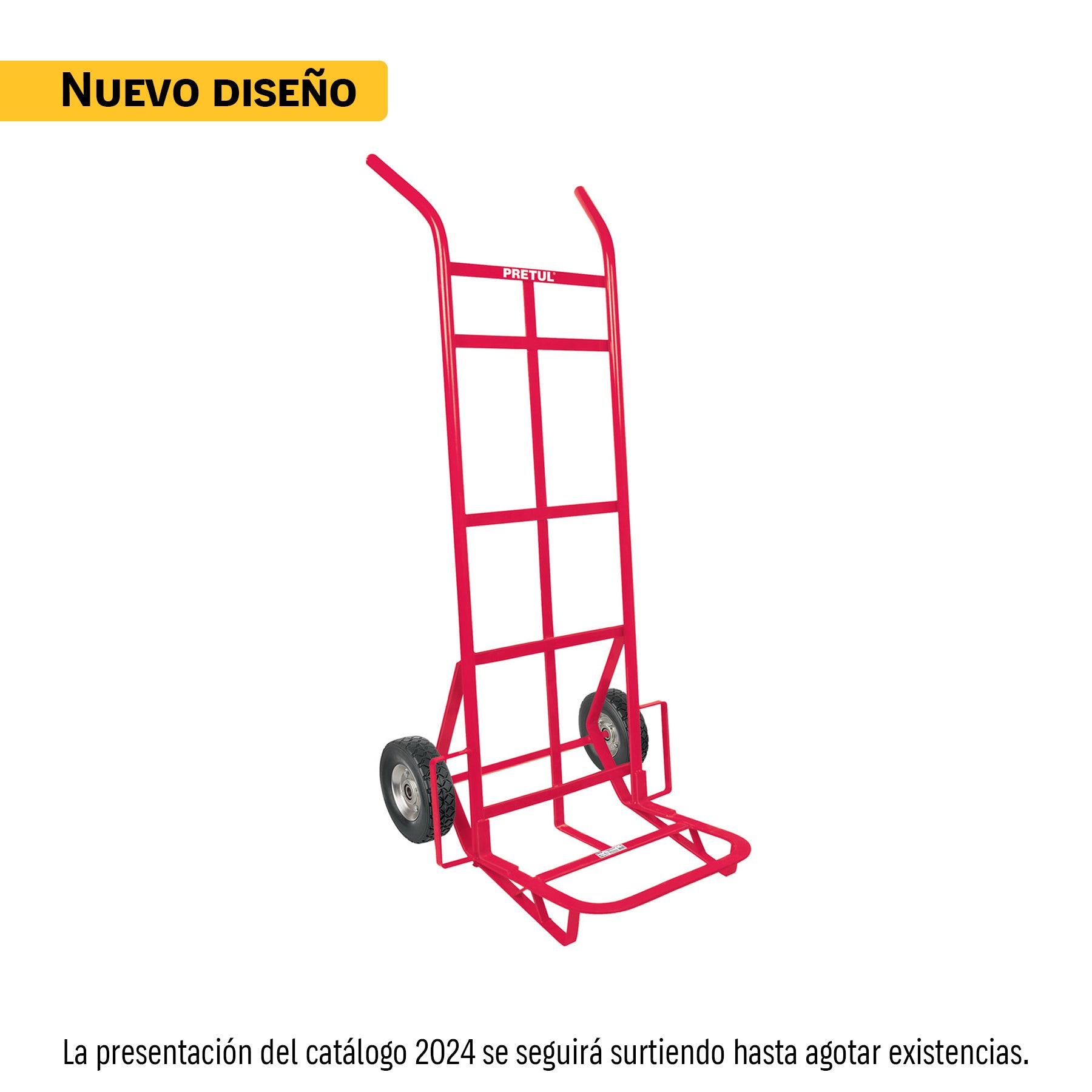 Diablo de carga de 300 kg, ruedas sólidas, doble balero