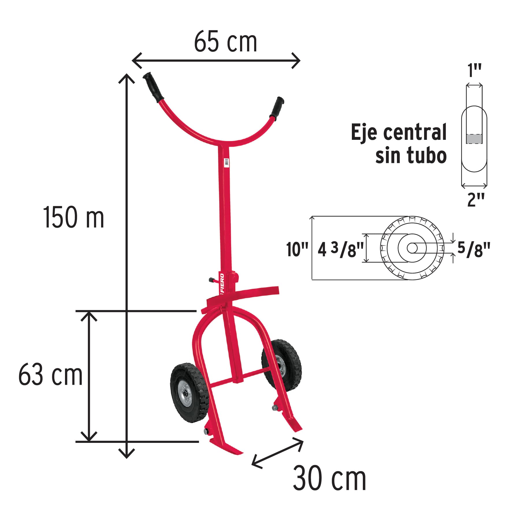 Diablo de carga tipo toro, capacidad 300 kg, FIERO