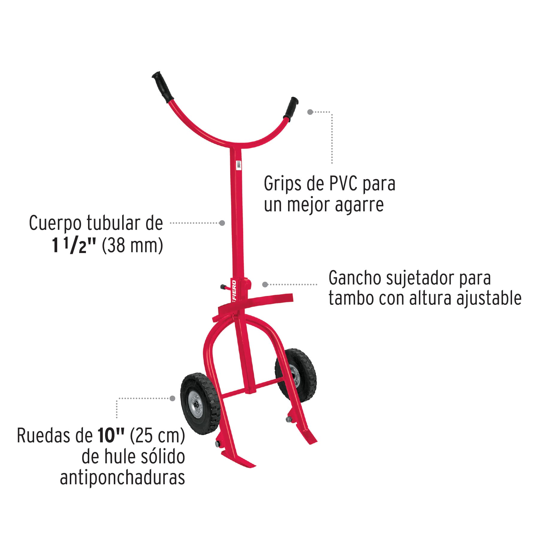 Diablo de carga tipo toro, capacidad 300 kg, FIERO