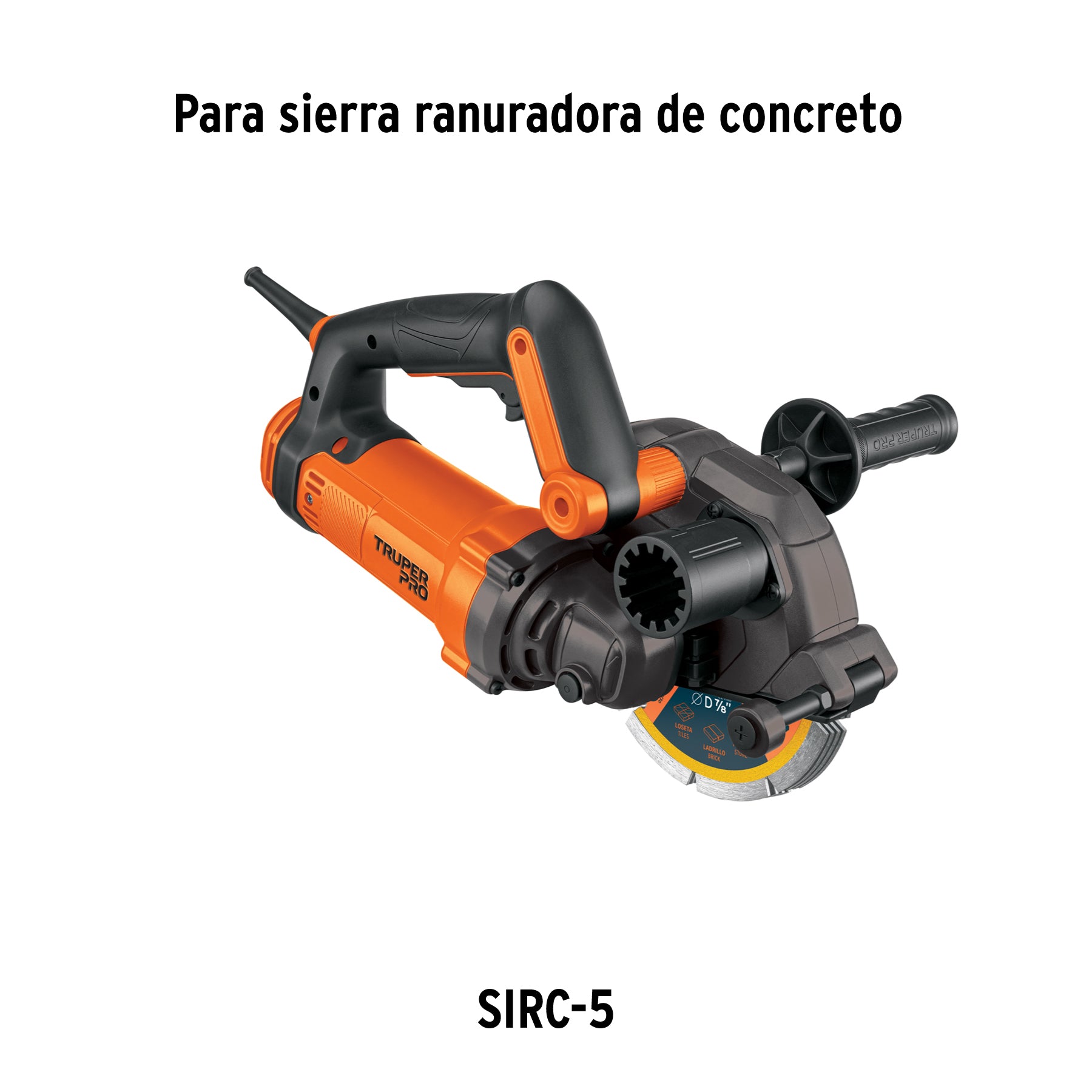 Disco de diamante 5" para ranuradora de concreto, TRUPER