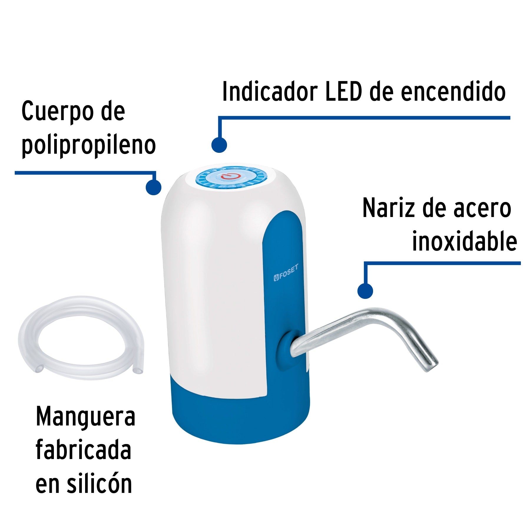 Dispensador eléctrico de agua para garrafón, FOSET