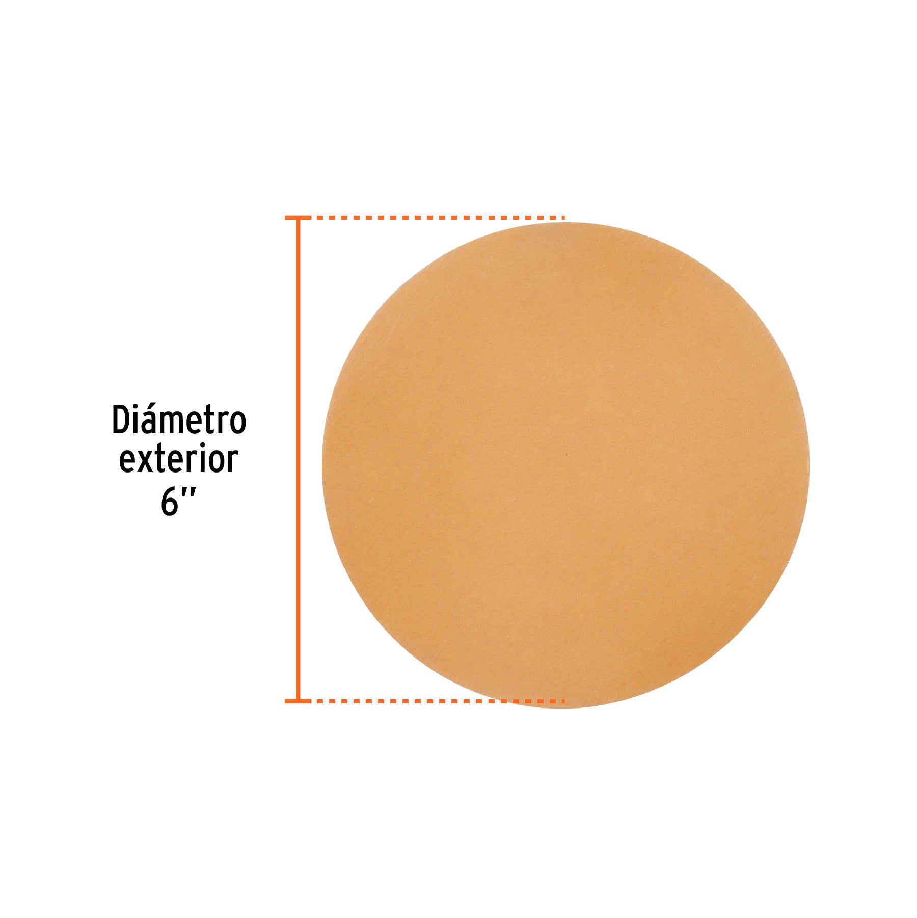 Paquete con 5 discos de lija 6" grano 600, ciegos, TRUPER