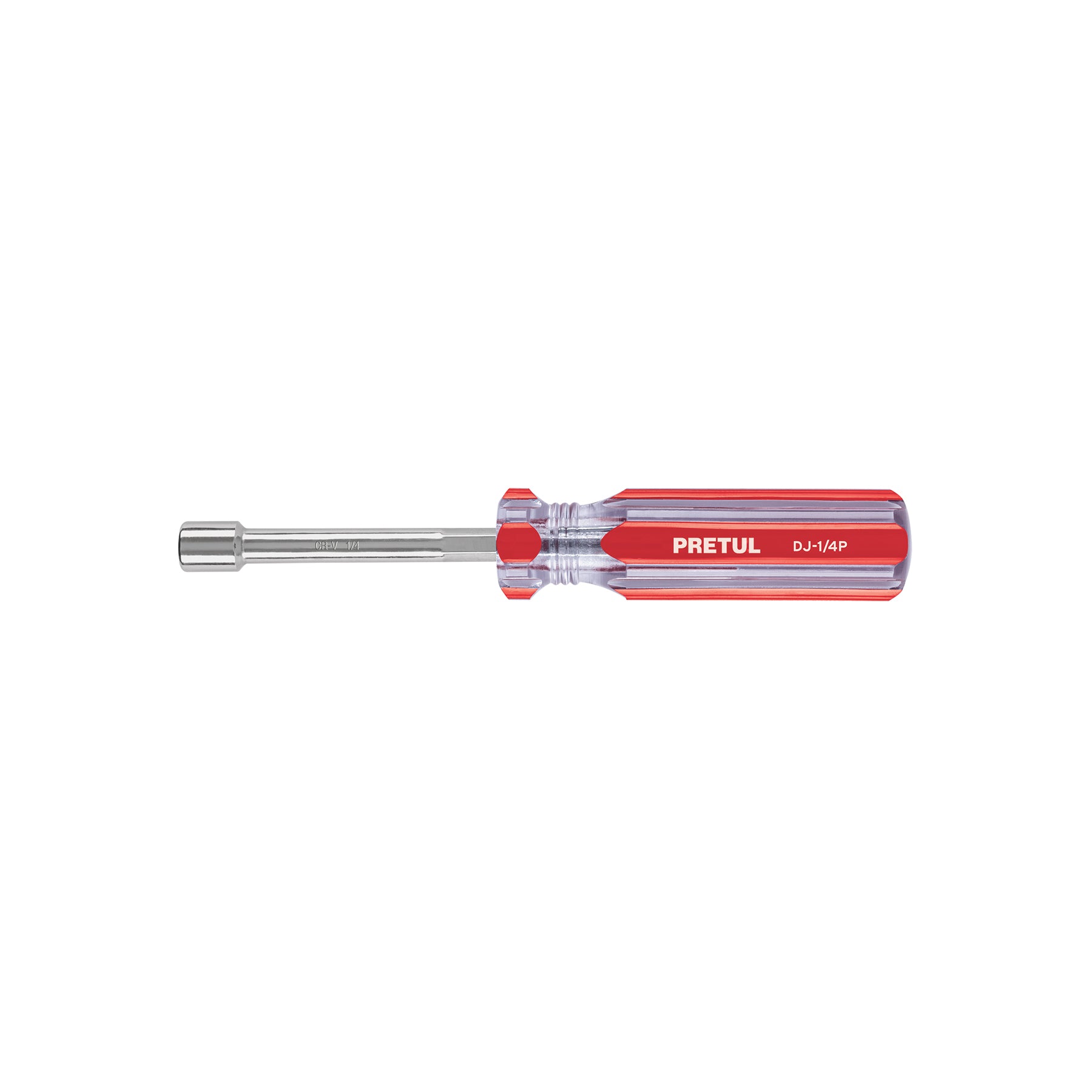 Desarmador de caja 1/4" mango de PVC, PRETUL