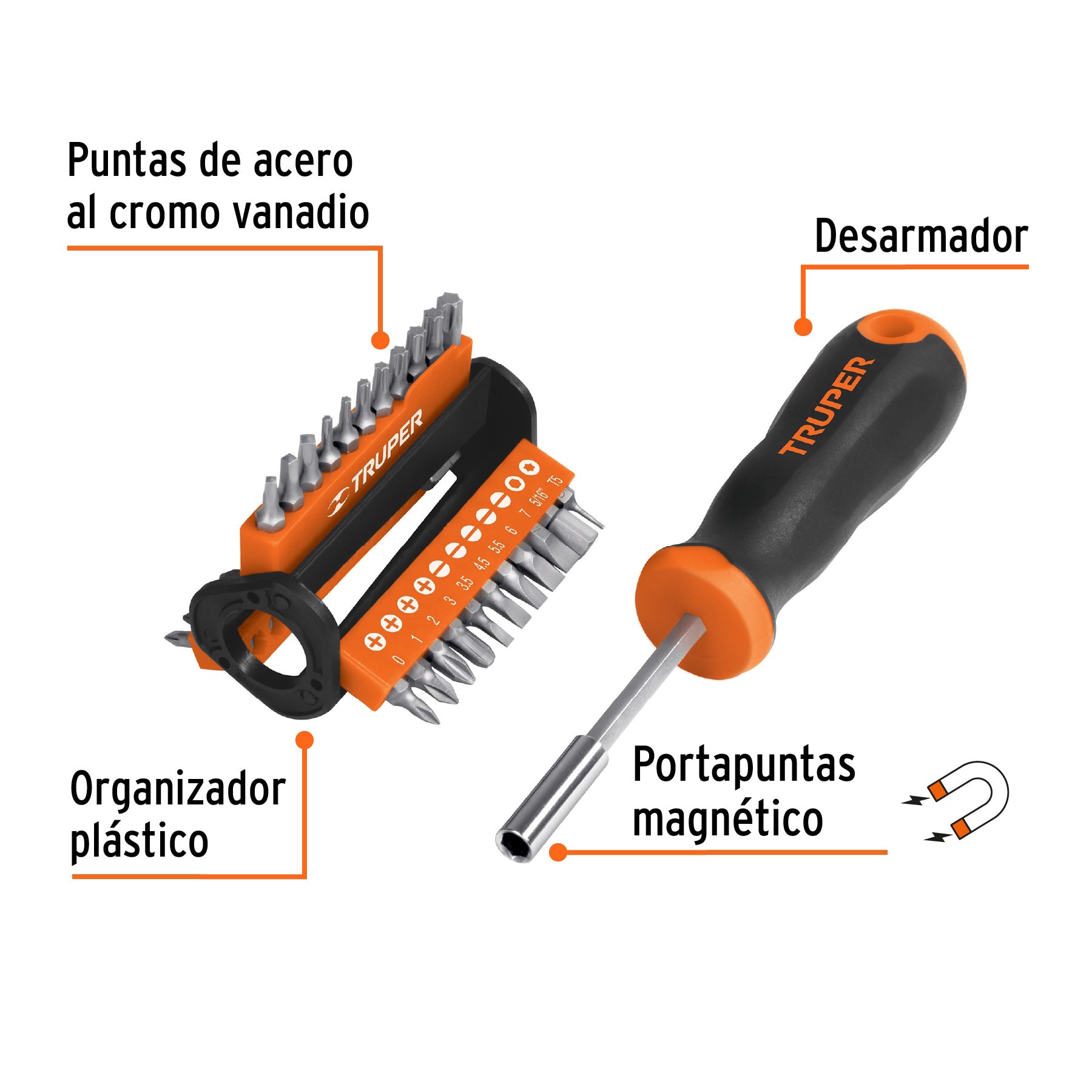 Desarmador multipunta con 33 puntas, TRUPER