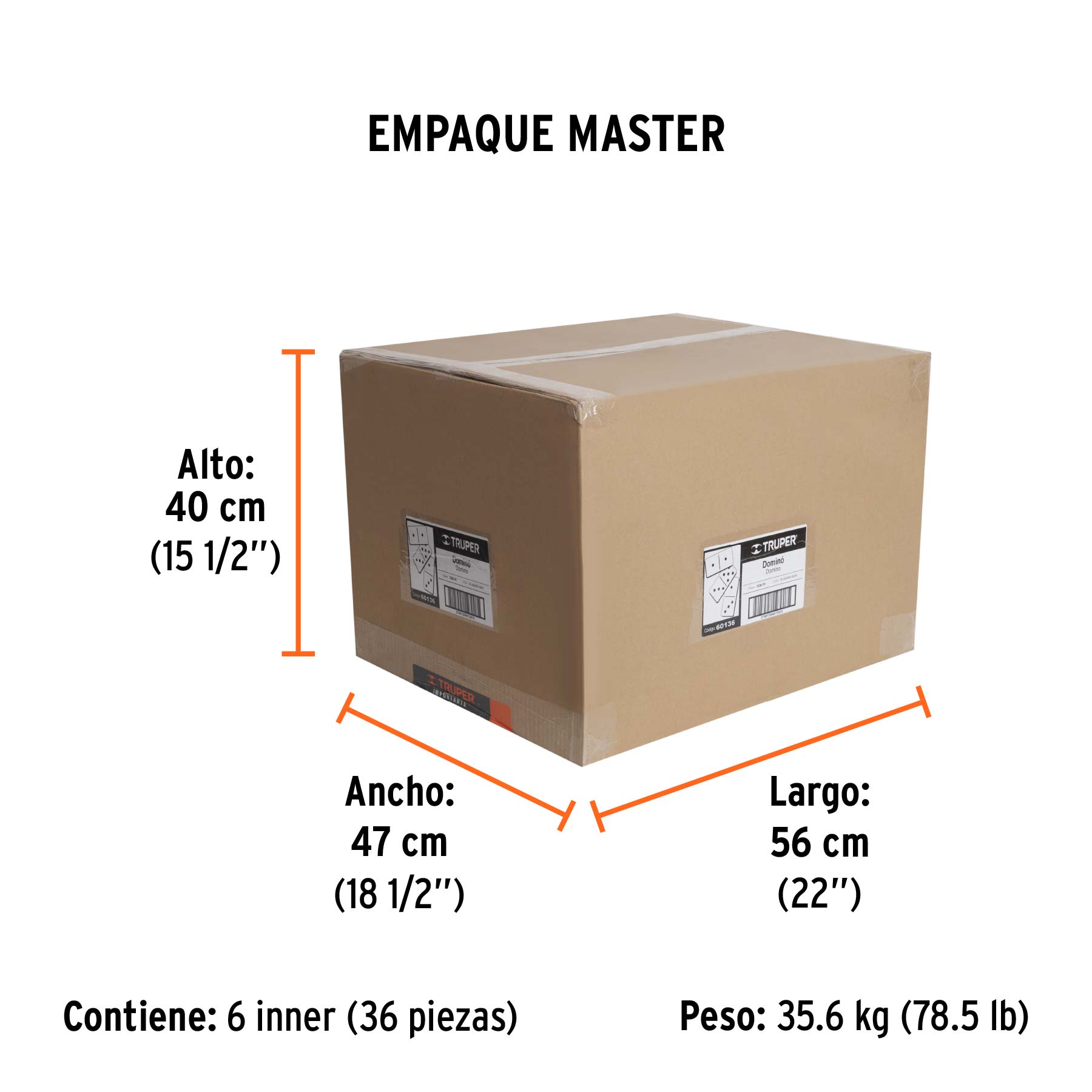 Dominó TRUPER - Empaque