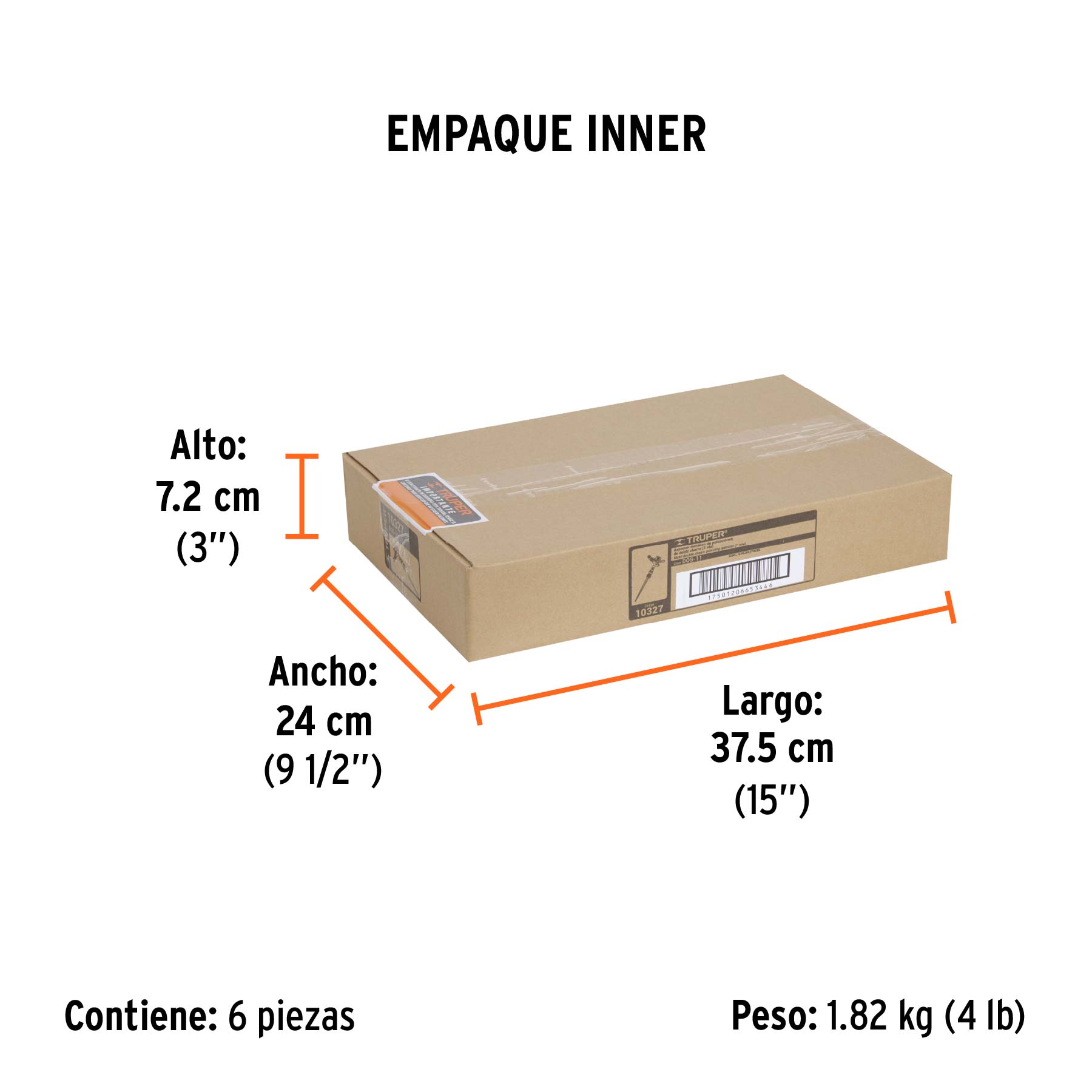 Aspersor metálico 11" una vía, doble chorro, estaca metálica - Empaque