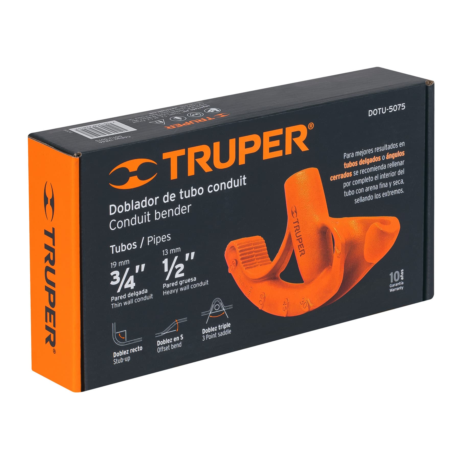 Doblador de tubo conduit 3/4", TRUPER