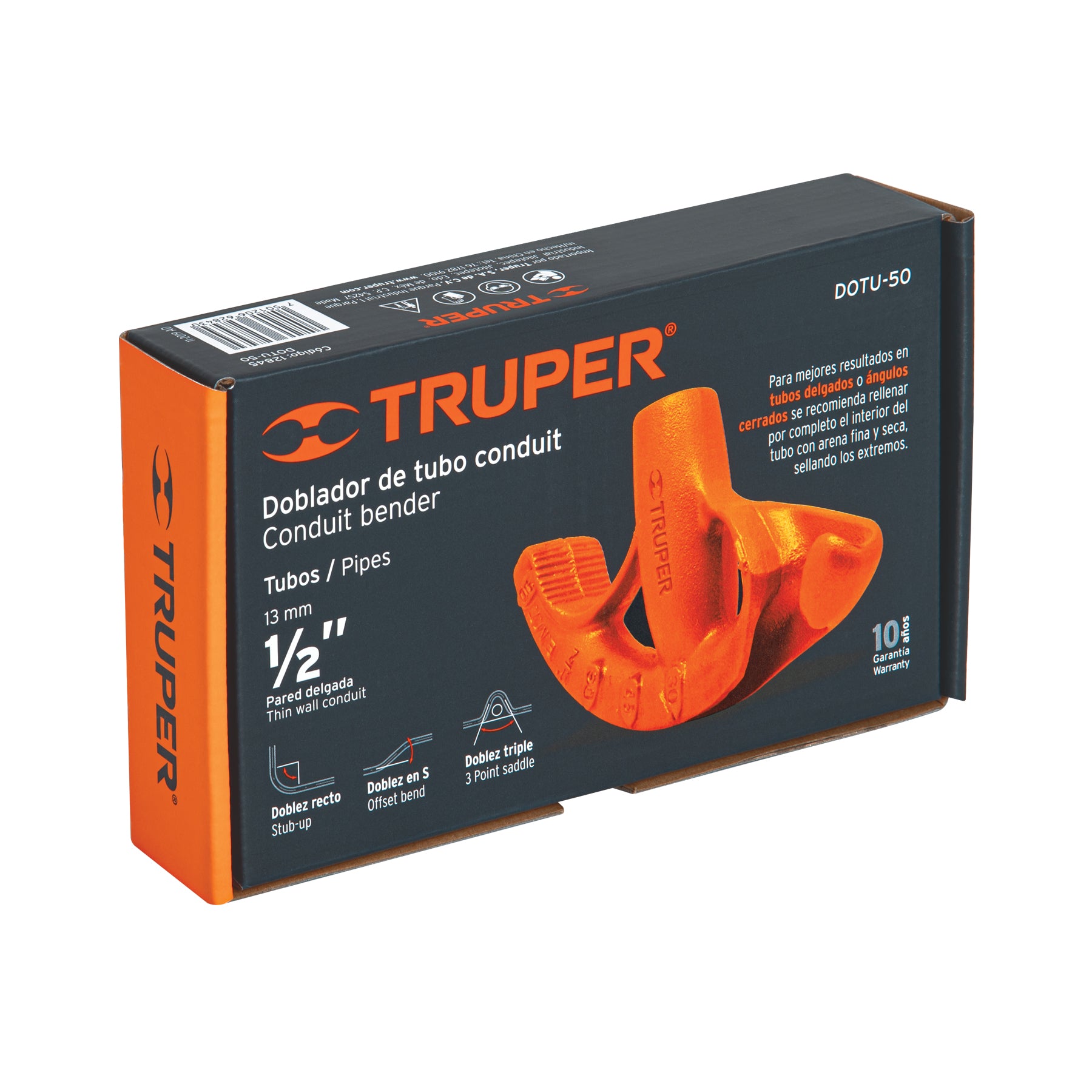 Doblador de tubo conduit 1/2", TRUPER