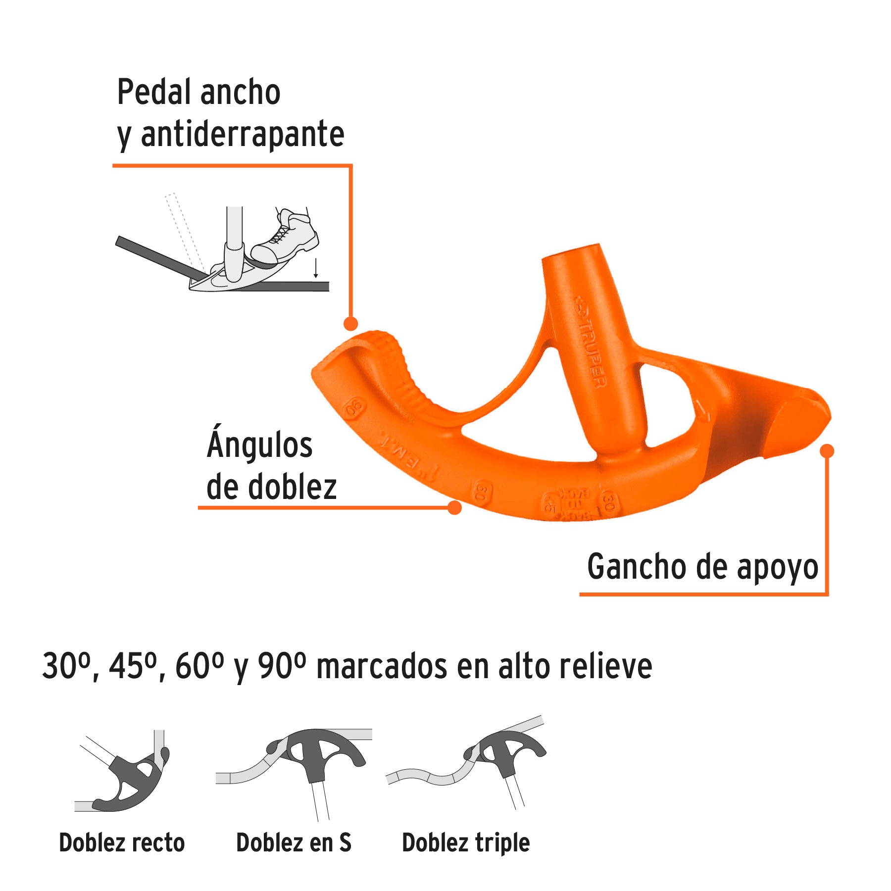 Doblador de tubo conduit 1", TRUPER