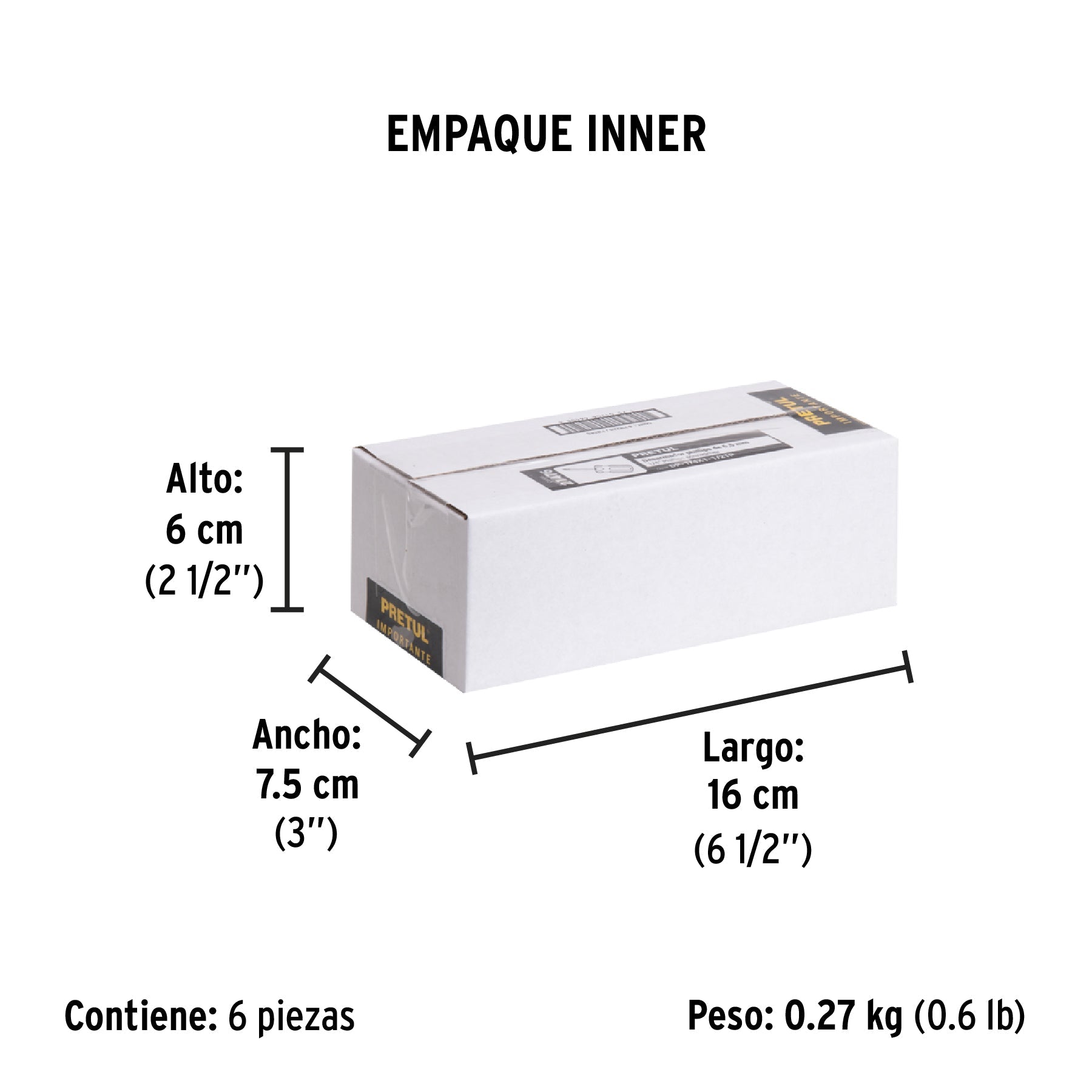 Desarmador de cruz 1/4 x 1-1/2" mango de PVC, PRETUL - Empaque